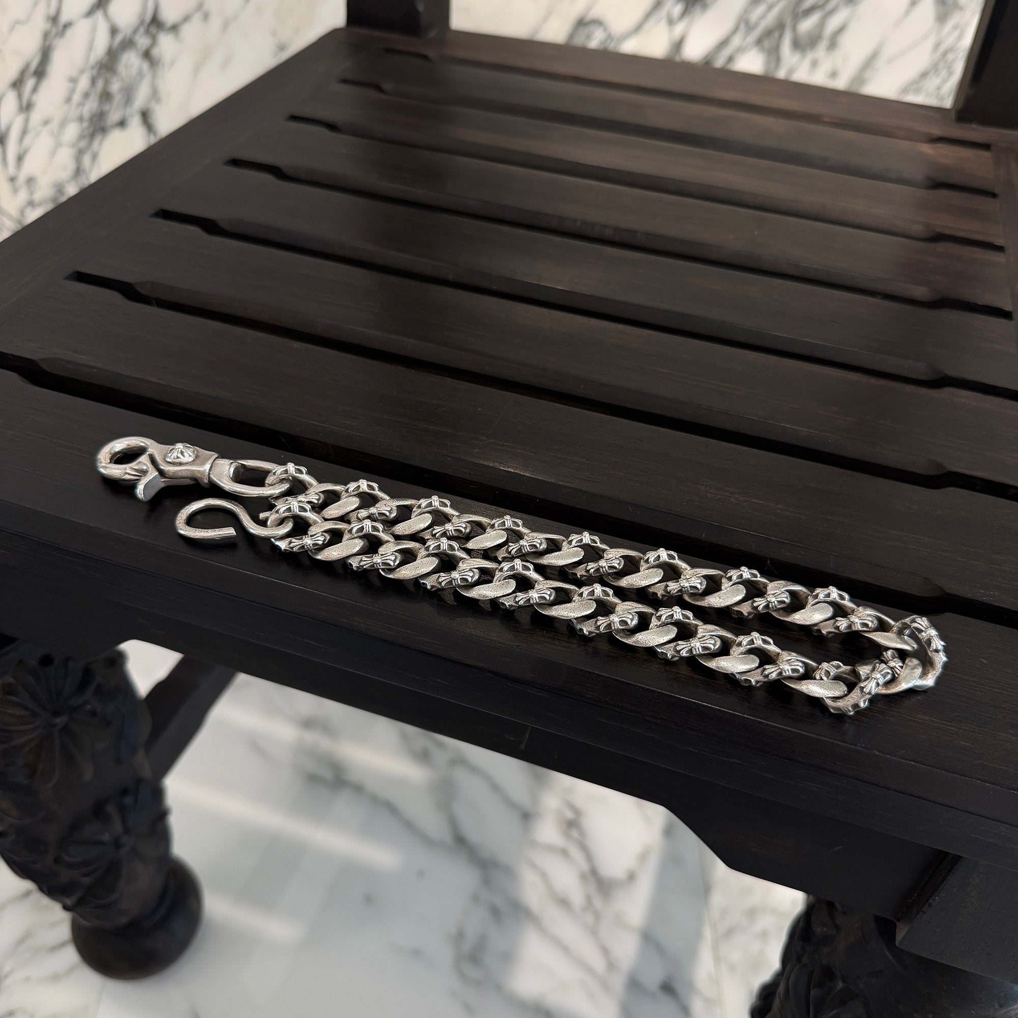 CHROME HEARTS 1 Clip Fancy Cross Wallet Chain Short クロムハーツ 1