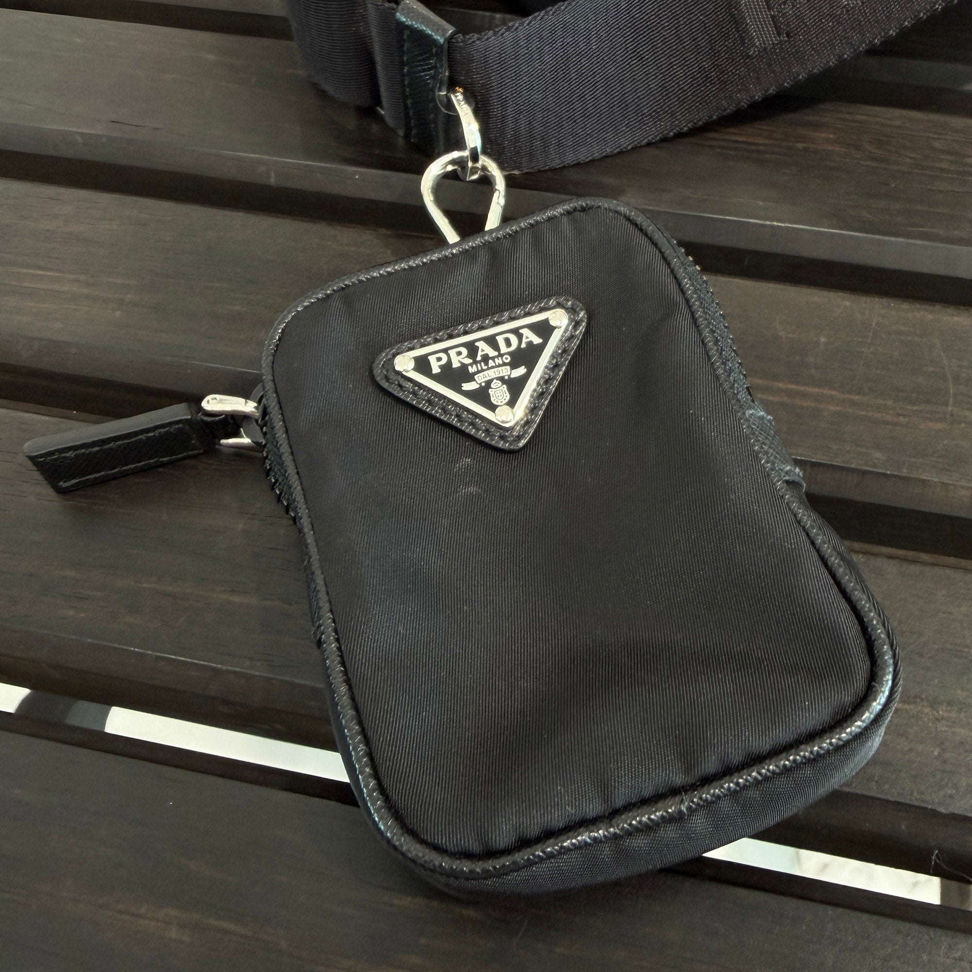 PRADA Triangle Logo Plate Re Nylon Saffiano Leather Shoulder Bag プラダ トライアングル ロゴプレート リナイロン サフィアーノレザー ショルダーバッグ