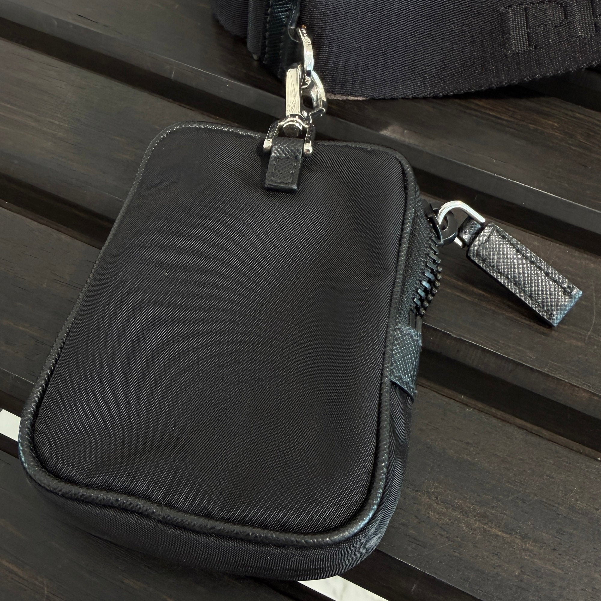 PRADA Triangle Logo Plate Re Nylon Saffiano Leather Shoulder Bag プラダ トライアングル ロゴプレート リナイロン サフィアーノレザー ショルダーバッグ