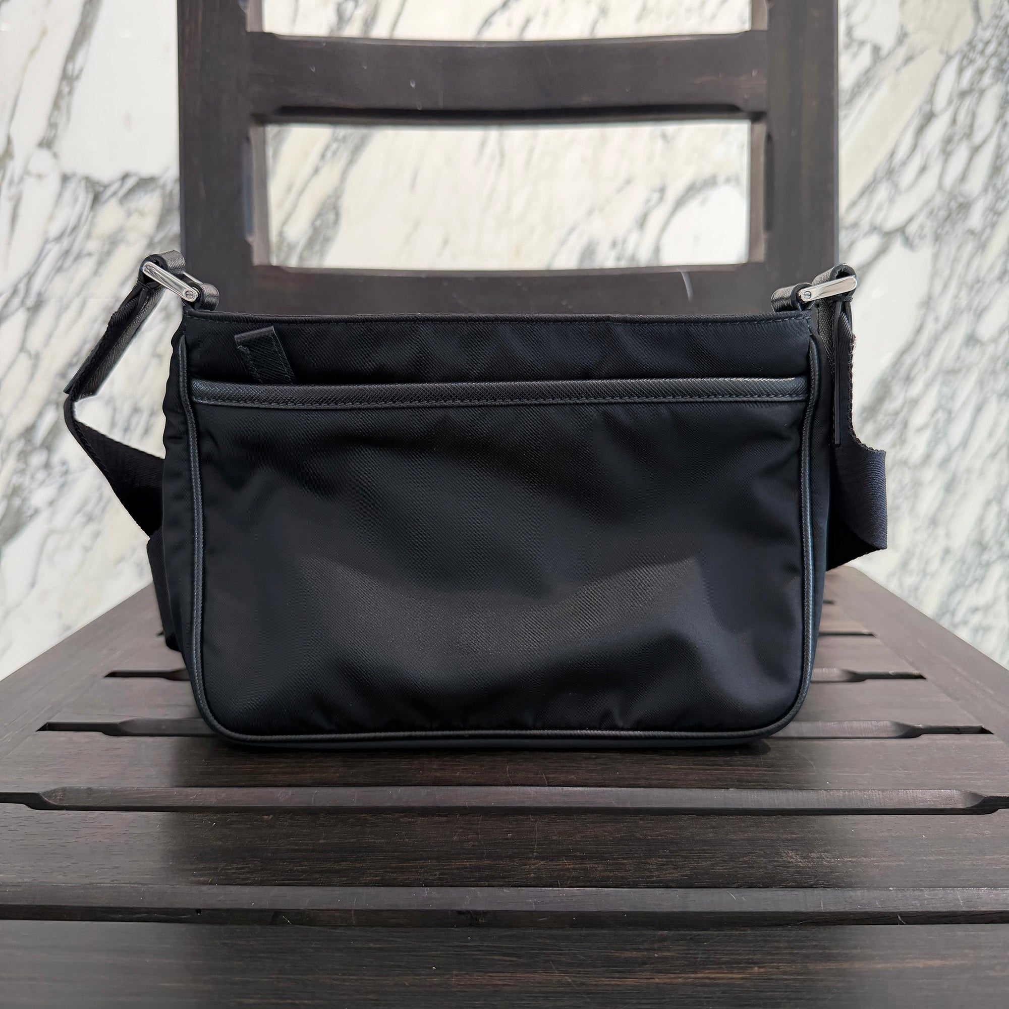 PRADA Triangle Logo Plate Re Nylon Saffiano Leather Shoulder Bag プラダ トライアングル ロゴプレート リナイロン サフィアーノレザー ショルダーバッグ