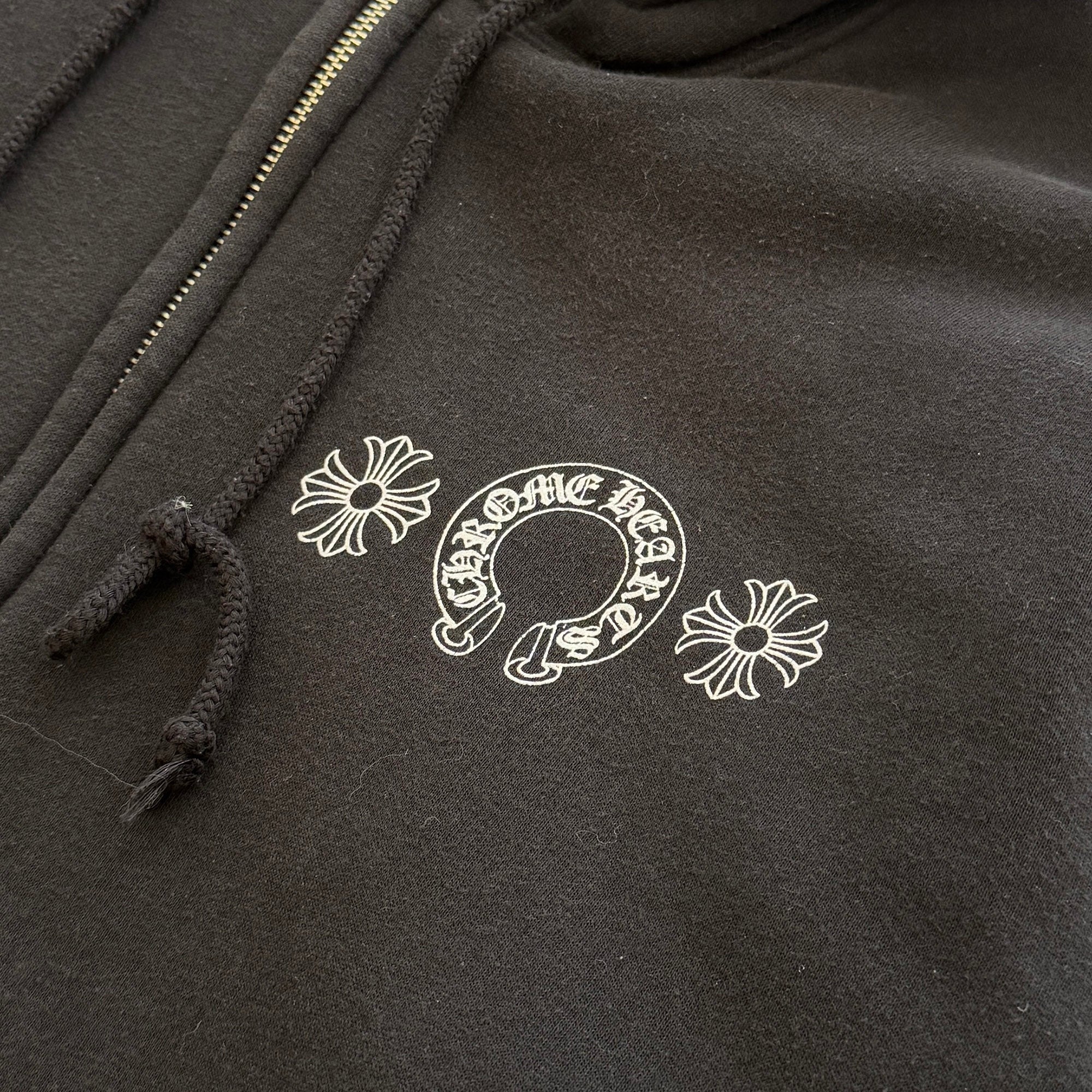 CHROME HEARTS FUCK YOU Back Horseshoe Side CH Plus Zip Up Hoodie Size L クロムハーツ ファックユー バックホースシュー サイドCHプラス ジップアップ フーディ サイズL
