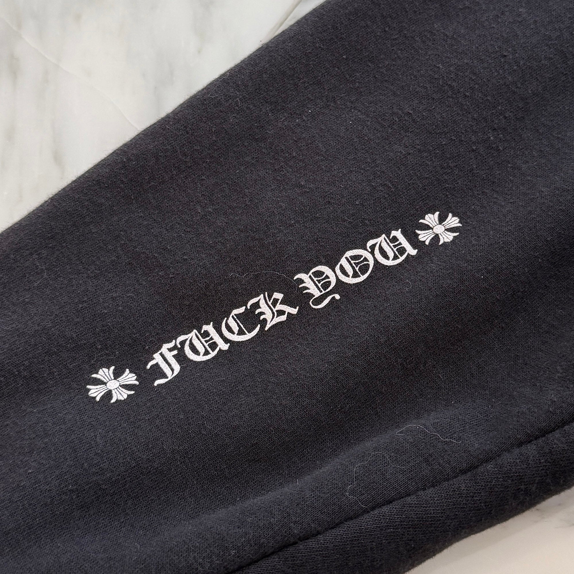 CHROME HEARTS FUCK YOU Back Horseshoe Side CH Plus Zip Up Hoodie Size L クロムハーツ ファックユー バックホースシュー サイドCHプラス ジップアップ フーディ サイズL