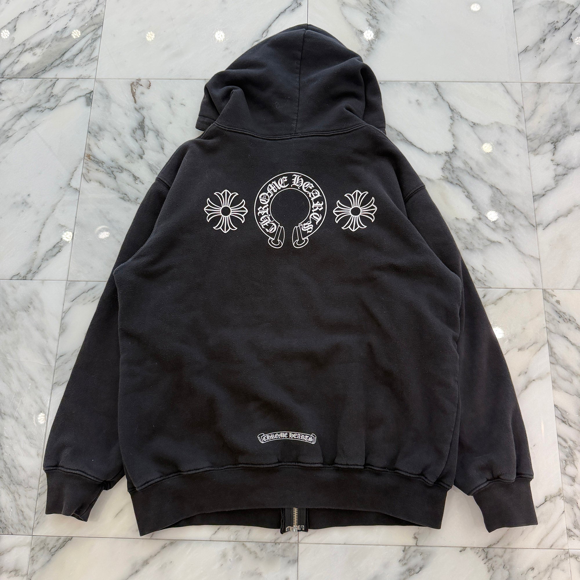 CHROME HEARTS FUCK YOU Back Horseshoe Side CH Plus Zip Up Hoodie Size L クロムハーツ ファックユー バックホースシュー サイドCHプラス ジップアップ フーディ サイズL