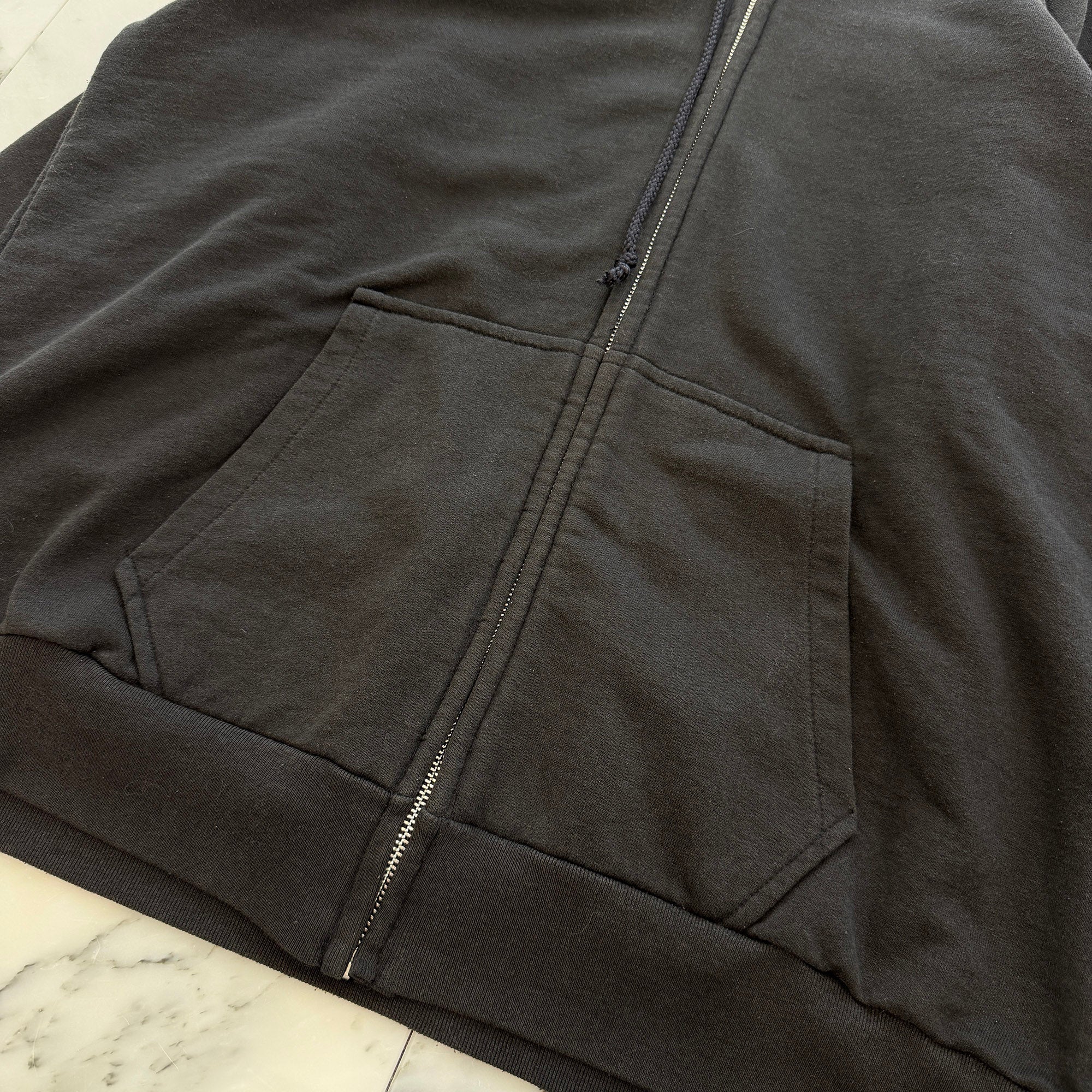 CHROME HEARTS Floral Cross Horseshoe Thermal Zip Up Hoodie Size L クロムハーツ フローラルクロス ホースシュー  サーマル ジップアップ フーディ サイズL