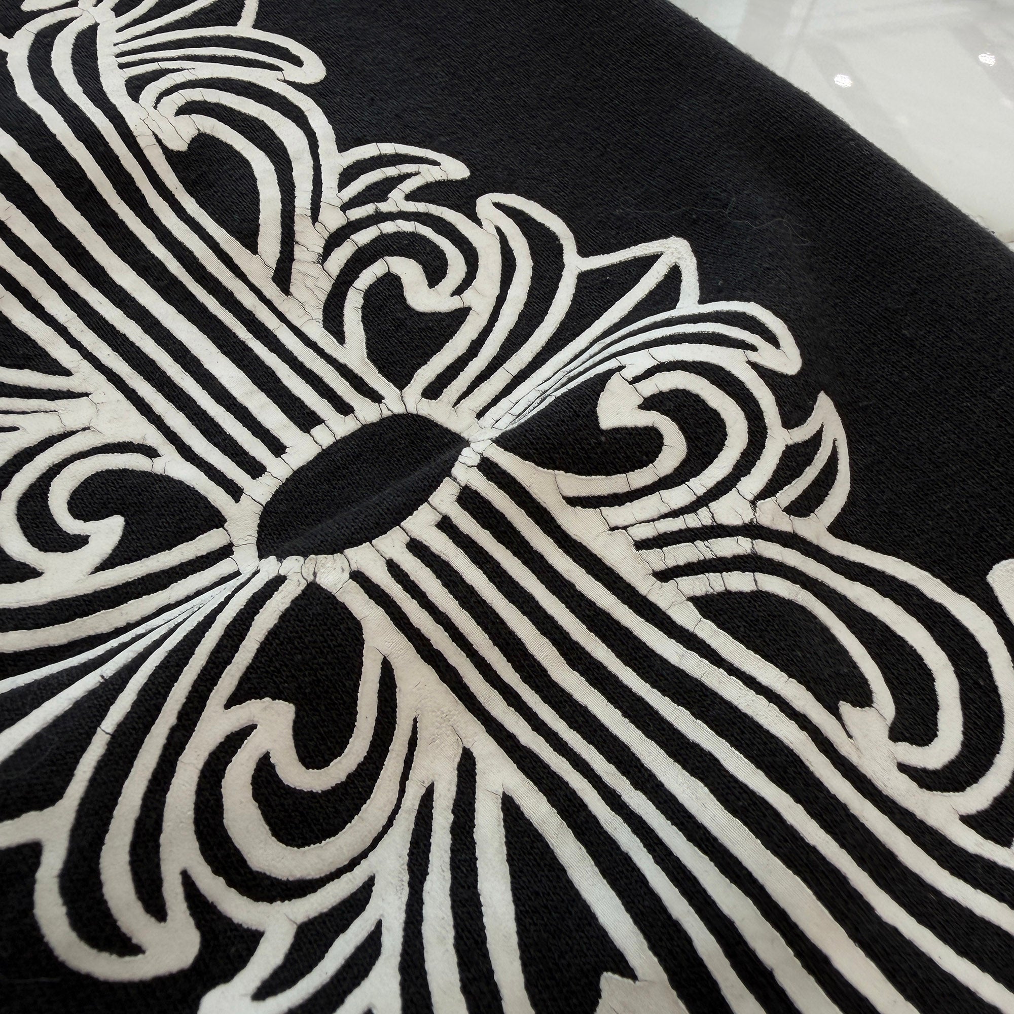 CHROME HEARTS Floral Cross Horseshoe Thermal Zip Up Hoodie Size L クロムハーツ フローラルクロス ホースシュー  サーマル ジップアップ フーディ サイズL