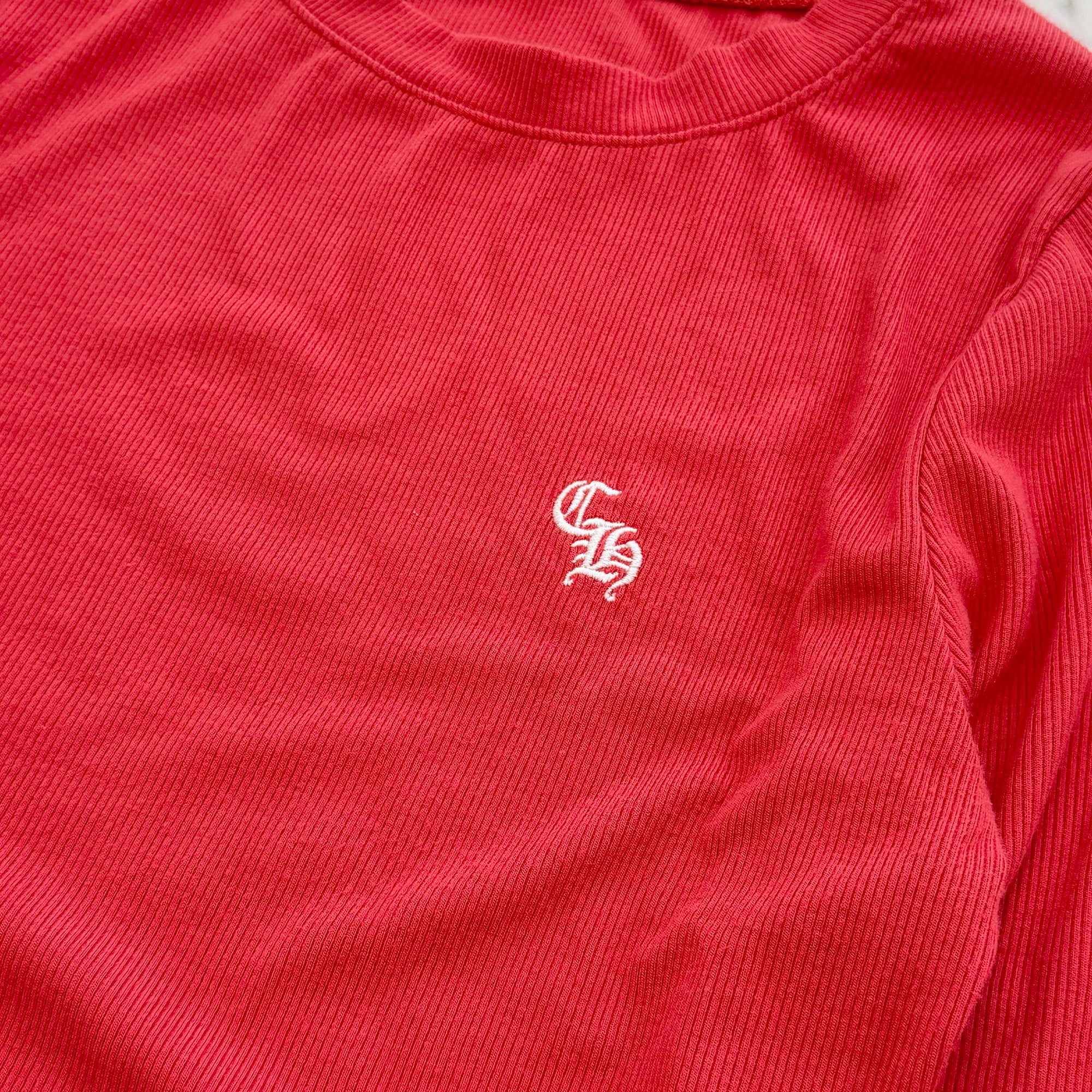 CHROME HEARTS Y NOT Slim Fit CH Logo Embroidery Thermal Rayon Long Sleeve Tee Size XS クロムハーツ ワイノット スリムフィット CHロゴ刺繍 サーマル レーヨン ロングスリーブTシャツ サイズXS
