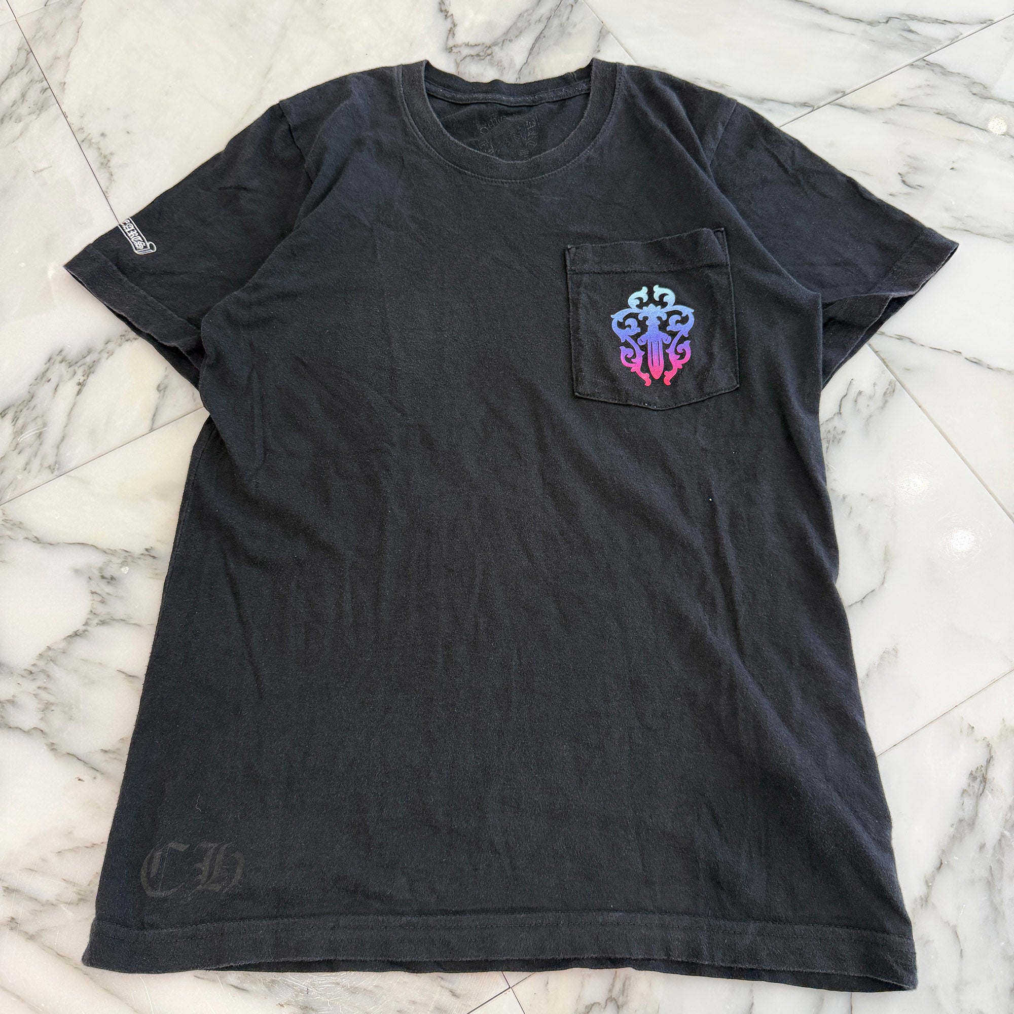 CHROME HEARTS Gradient Dagger Horseshoe Print Tee Size XS クロムハーツ グラデーション ダガー ホースシュー プリント Tシャツ サイズXS