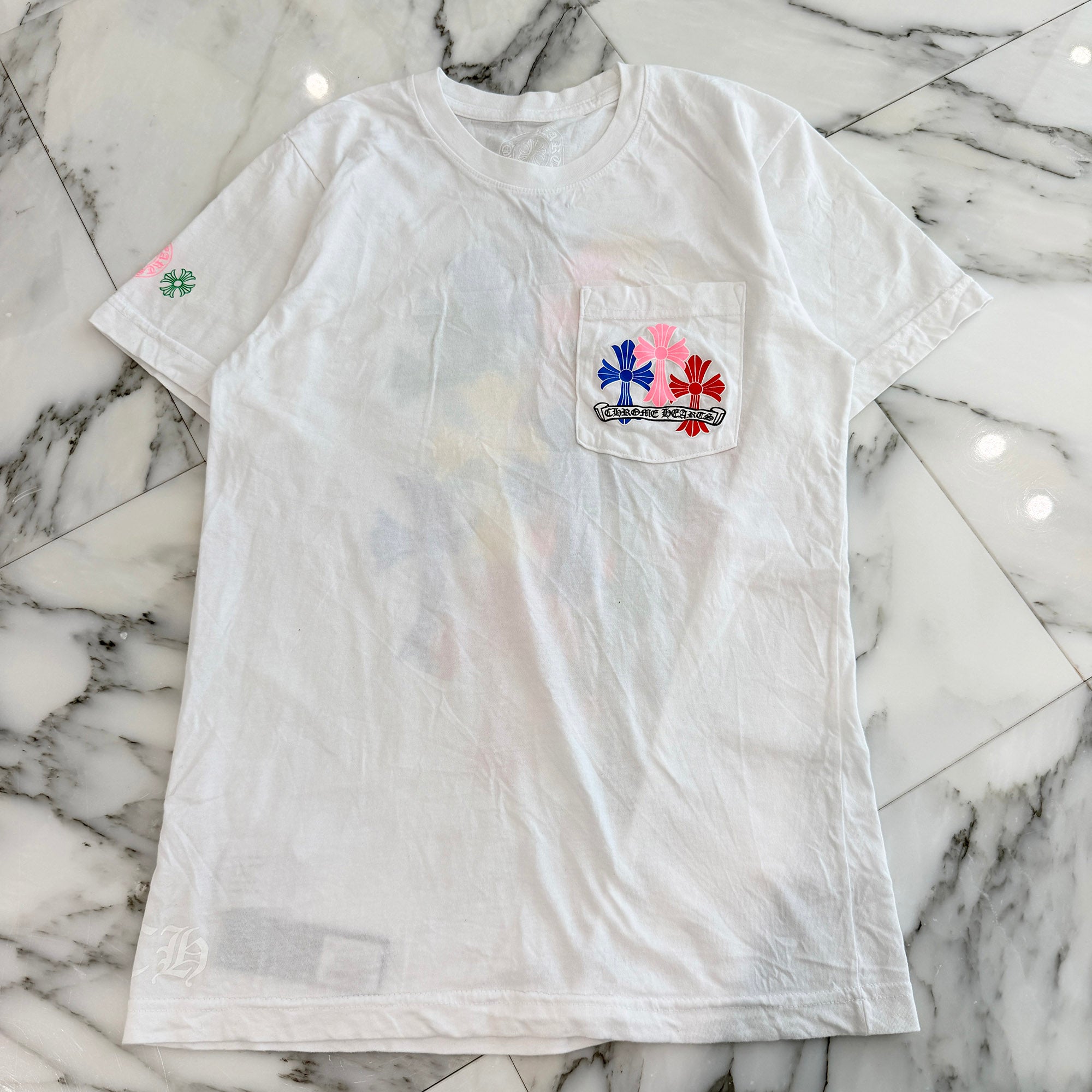 CHROME HEARTS 2021SS MLTCOL CEM CRS Tee Size S クロムハーツ マルチカラー セメタリークロス Tシャツ サイズS
