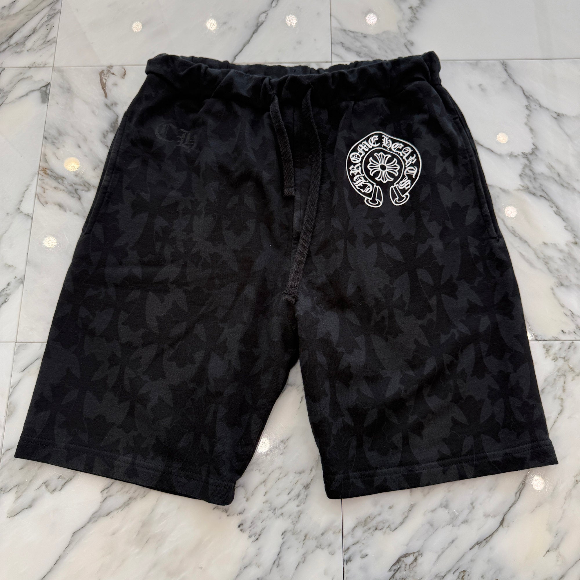 CHROME HEARTS 2024SS Graveyard Cemetery Cross Half Pants Size M クロムハーツ グレイブヤード セメタリークロス ハーフパンツ サイズM