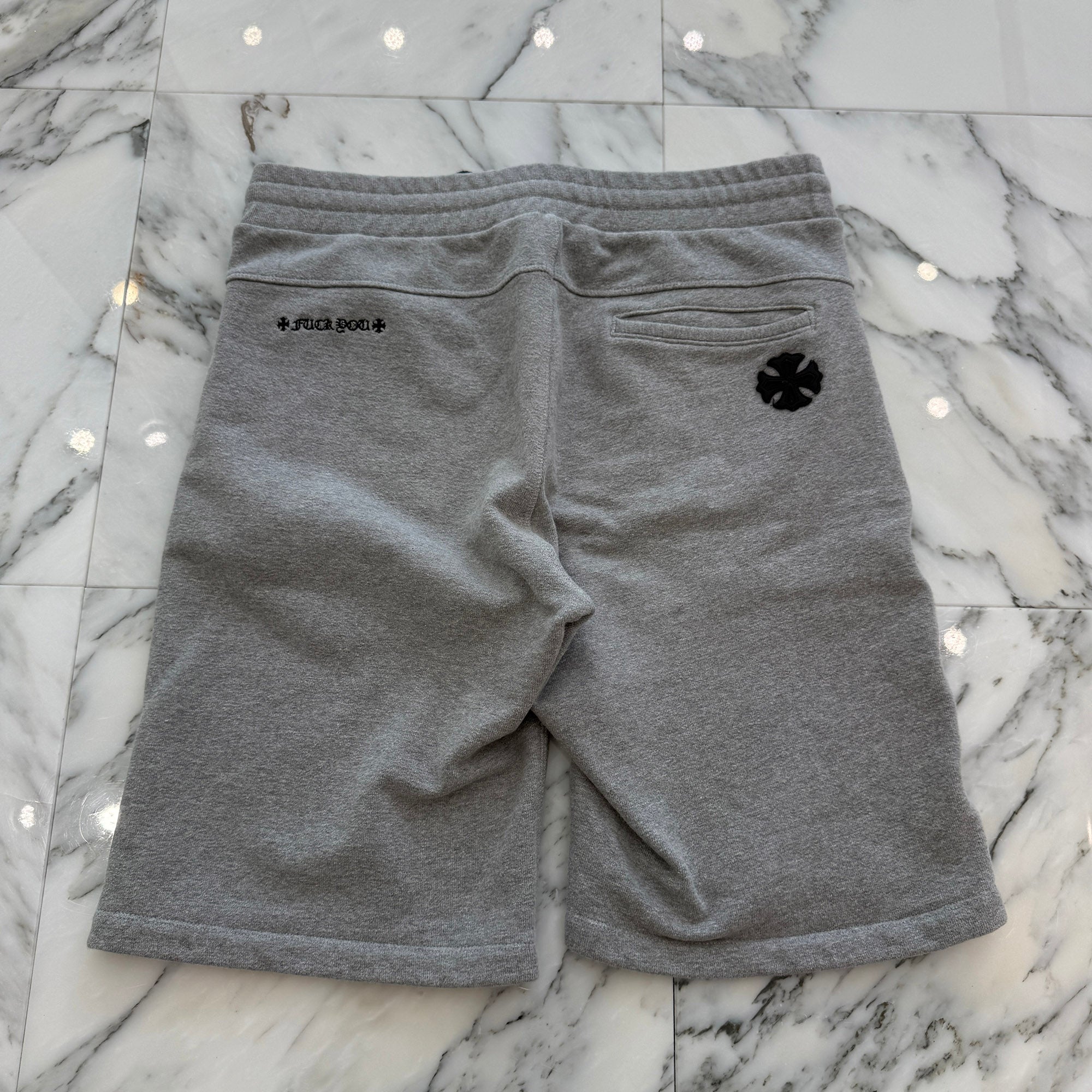 CHROME HEARTS Y NOT Vertical Logo Embroidery Dagger Zip Sweat Shorts Size L クロムハーツ ワイノット バーティカルロゴ刺繡 ダガージップ スウェットショーツ サイズL
