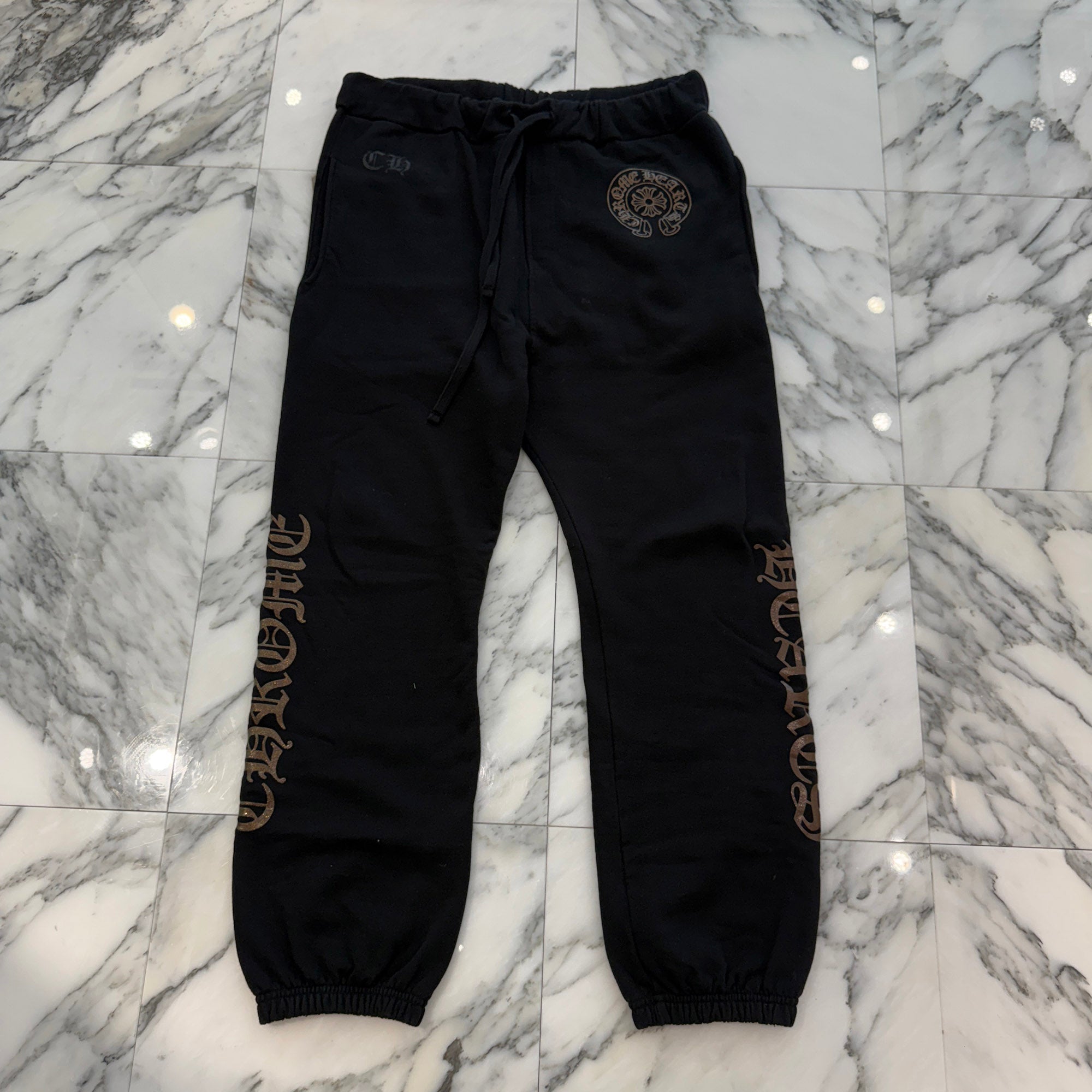 CHROME HEARTS 1998 Glitter Horseshoe Sweat Long Pants Size XL クロムハーツ 1998 グリッターホースシュー スウェットロングパンツ サイズXL