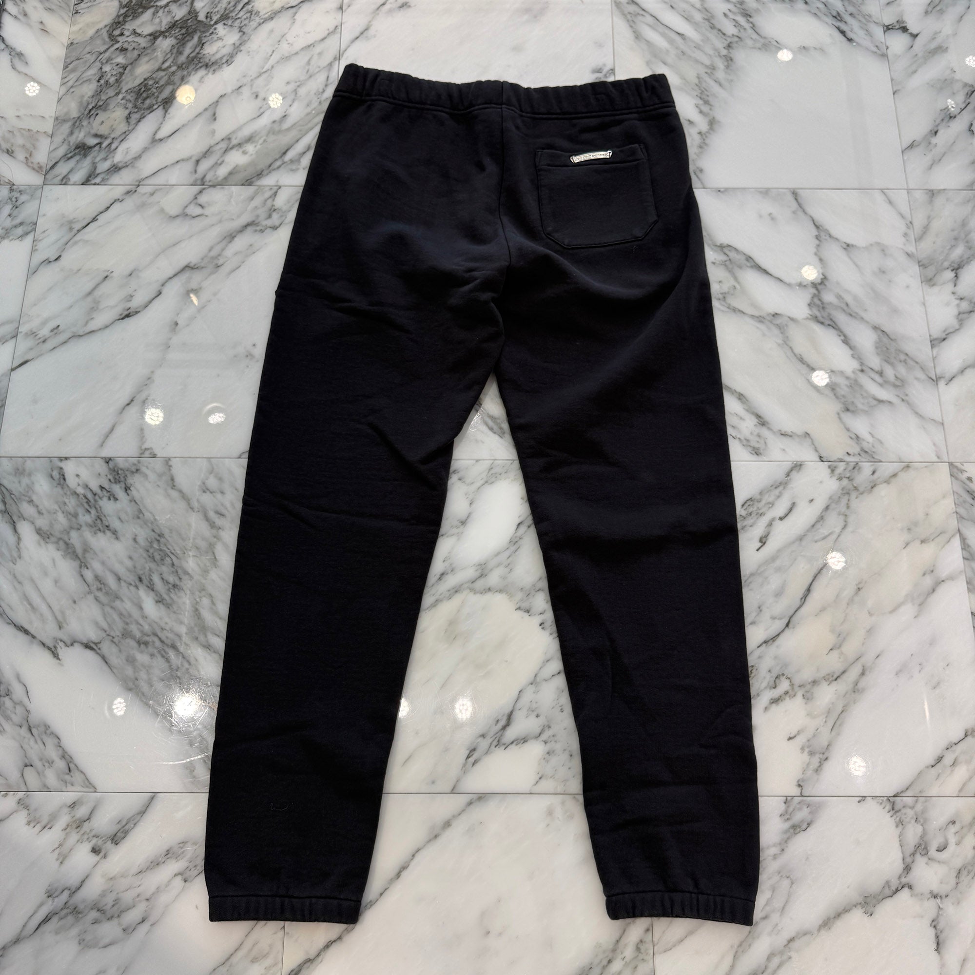 CHROME HEARTS Y NOT 3 Cemetery Cross Leather Patch Sweat Long Pants Size L クロムハーツ ワイノット 3セメタリークロス レザーパッチ スウェットロングパンツ サイズL