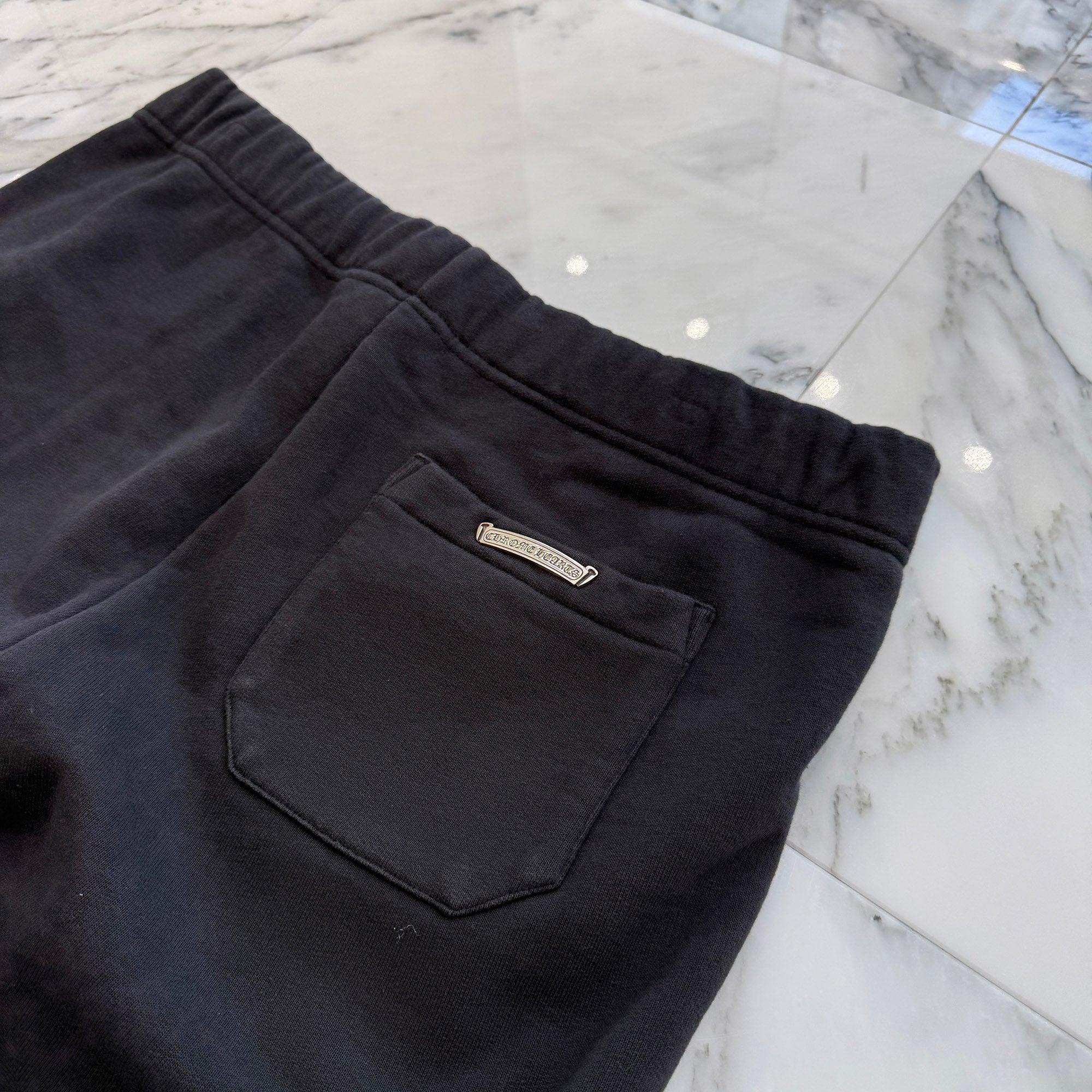 CHROME HEARTS Y NOT 3 Cemetery Cross Leather Patch Sweat Long Pants Size L クロムハーツ ワイノット 3セメタリークロス レザーパッチ スウェットロングパンツ サイズL