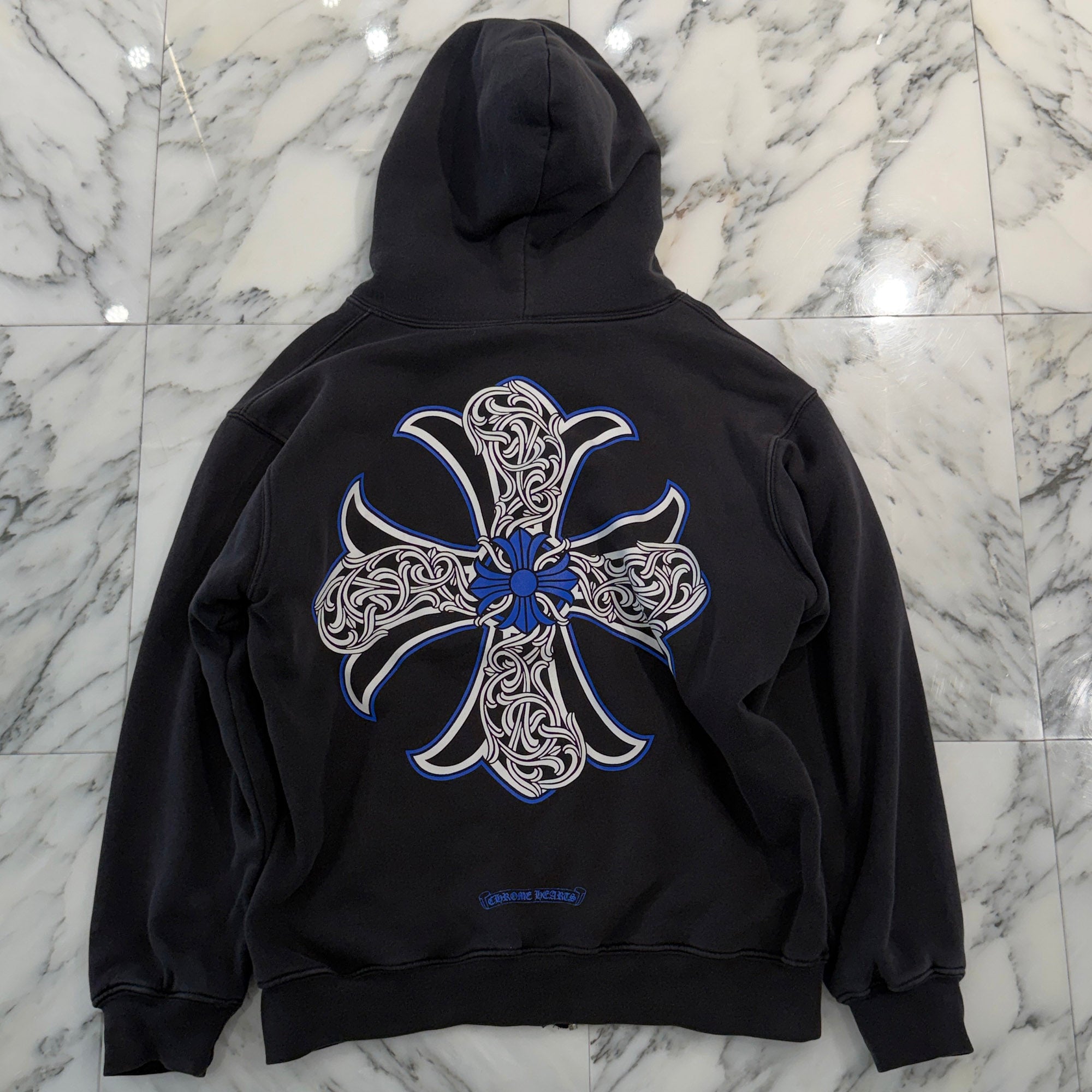 CHROME HEARTS Floral CH Plus Thermal Zip Up Hoodie Size L クロムハーツ フローラル CHプラス サーマル ジップアップ フーディ サイズL