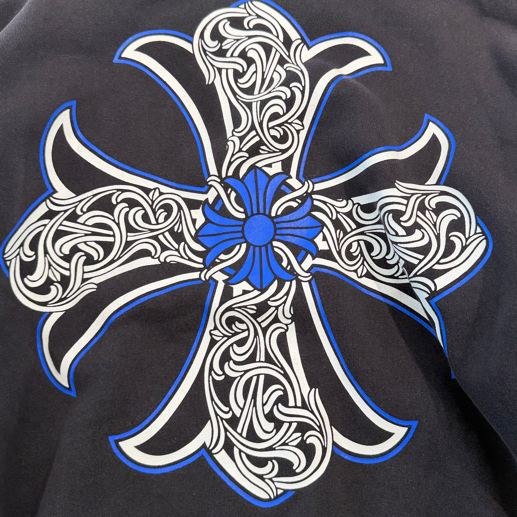 CHROME HEARTS Floral CH Plus Thermal Zip Up Hoodie Size L クロムハーツ フローラル CHプラス サーマル ジップアップ フーディ サイズL