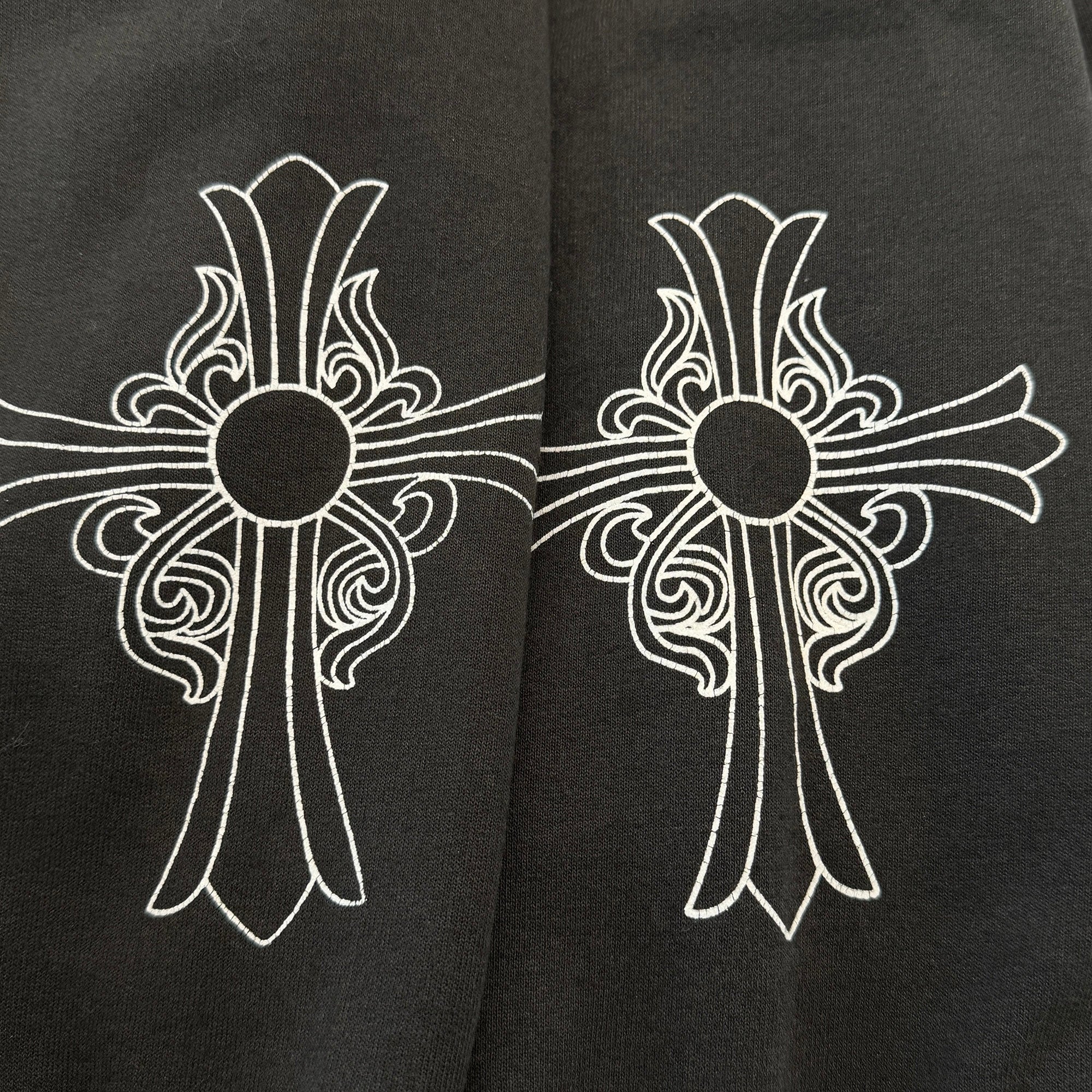 CHROME HEARTS FUCK YOU Vine Dagger Arm CH Cross Thermal Zip Up Hoodie Size L クロムハーツ ファックユー ヴァインダガー 袖 CHクロス サーマル ジップアップ フーディ サイズL