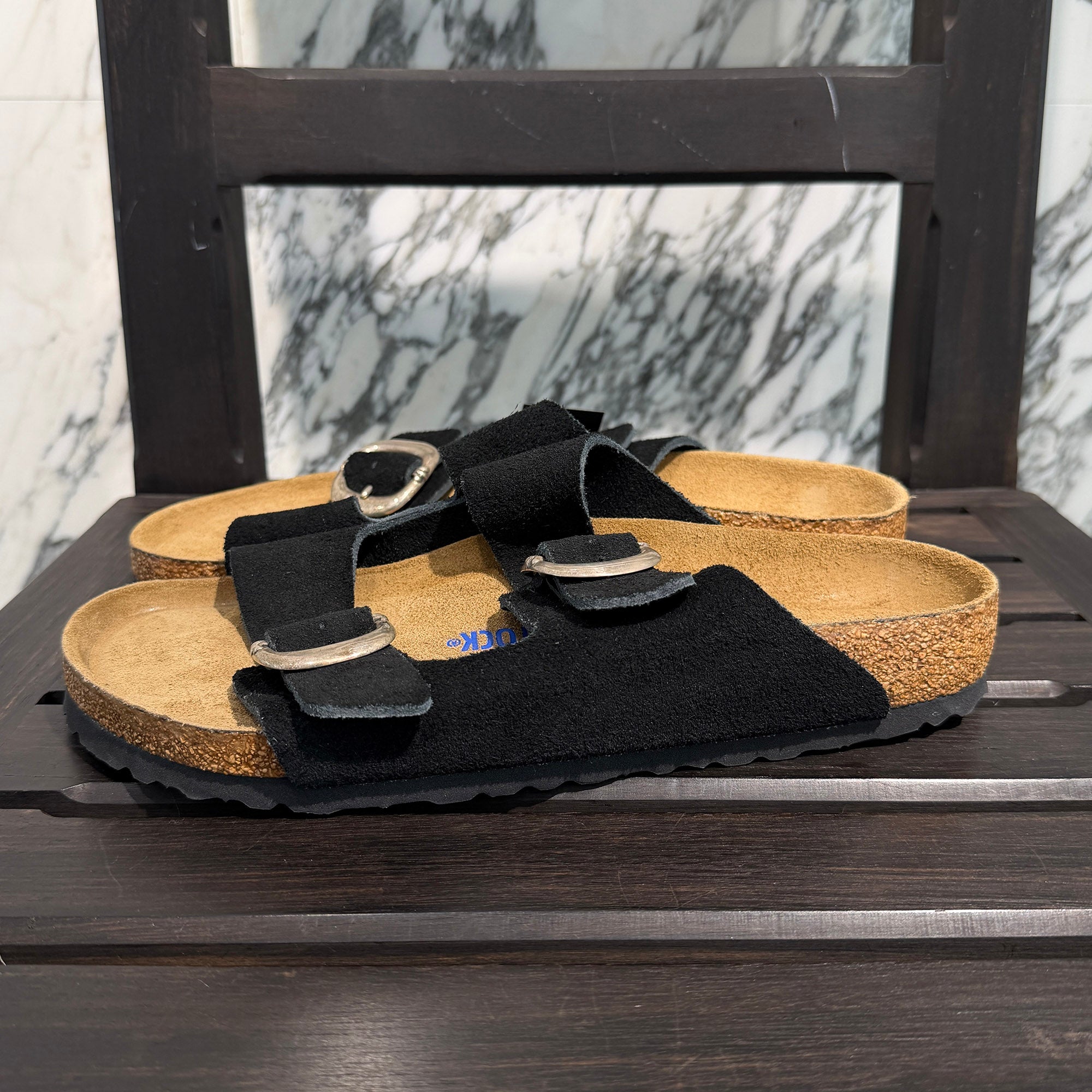 CHROME HEARTS × BIRKENSTOCK Gunslinger Buckle Arizona Suede Leather Sandals Size 42(27.0cm) クロムハーツ × ビルケンシュトック ガンスリンガーバックル アリゾナ スエードレザー サンダル サイズ42(27cm)