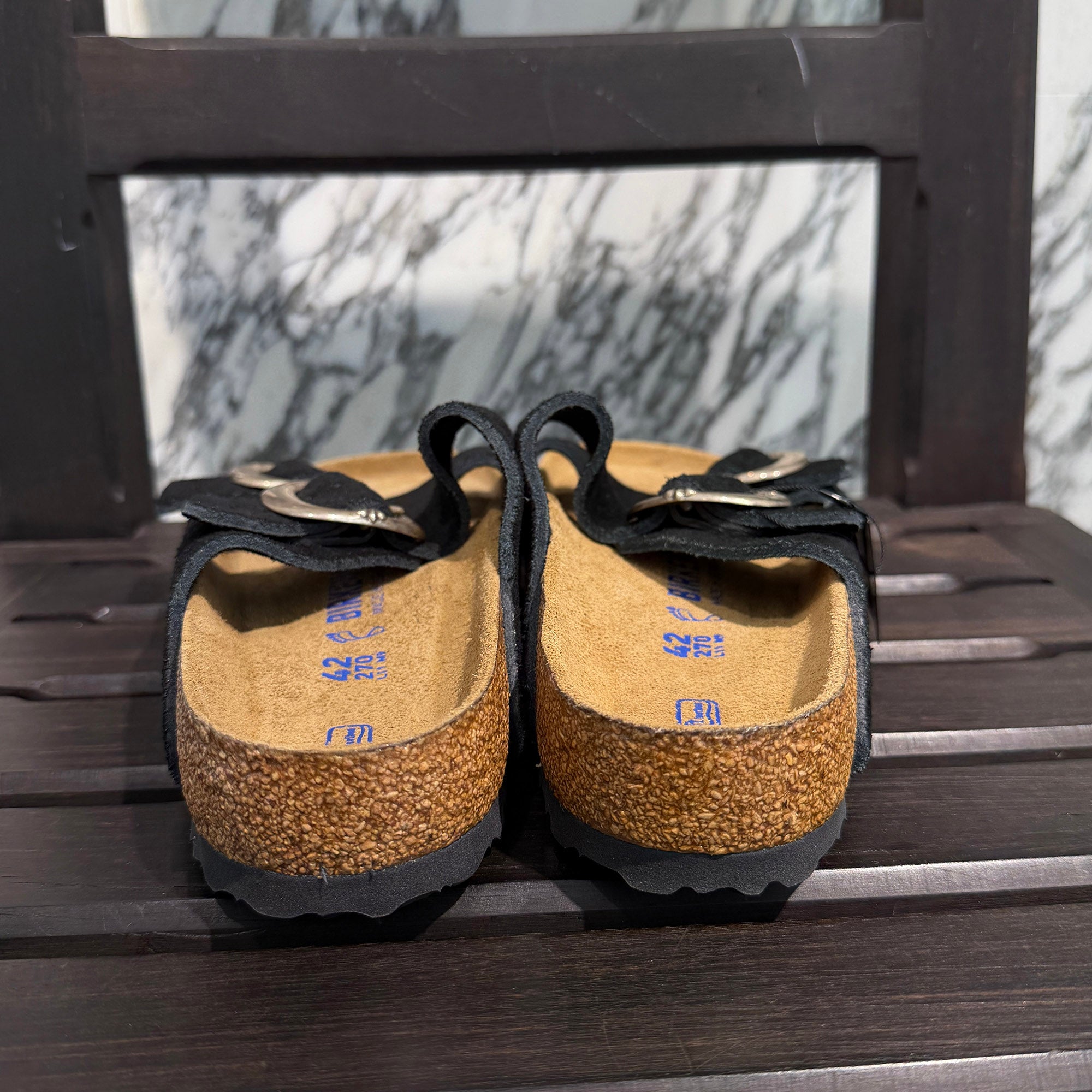 CHROME HEARTS × BIRKENSTOCK Gunslinger Buckle Arizona Suede Leather Sandals Size 42(27.0cm) クロムハーツ × ビルケンシュトック ガンスリンガーバックル アリゾナ スエードレザー サンダル サイズ42(27cm)