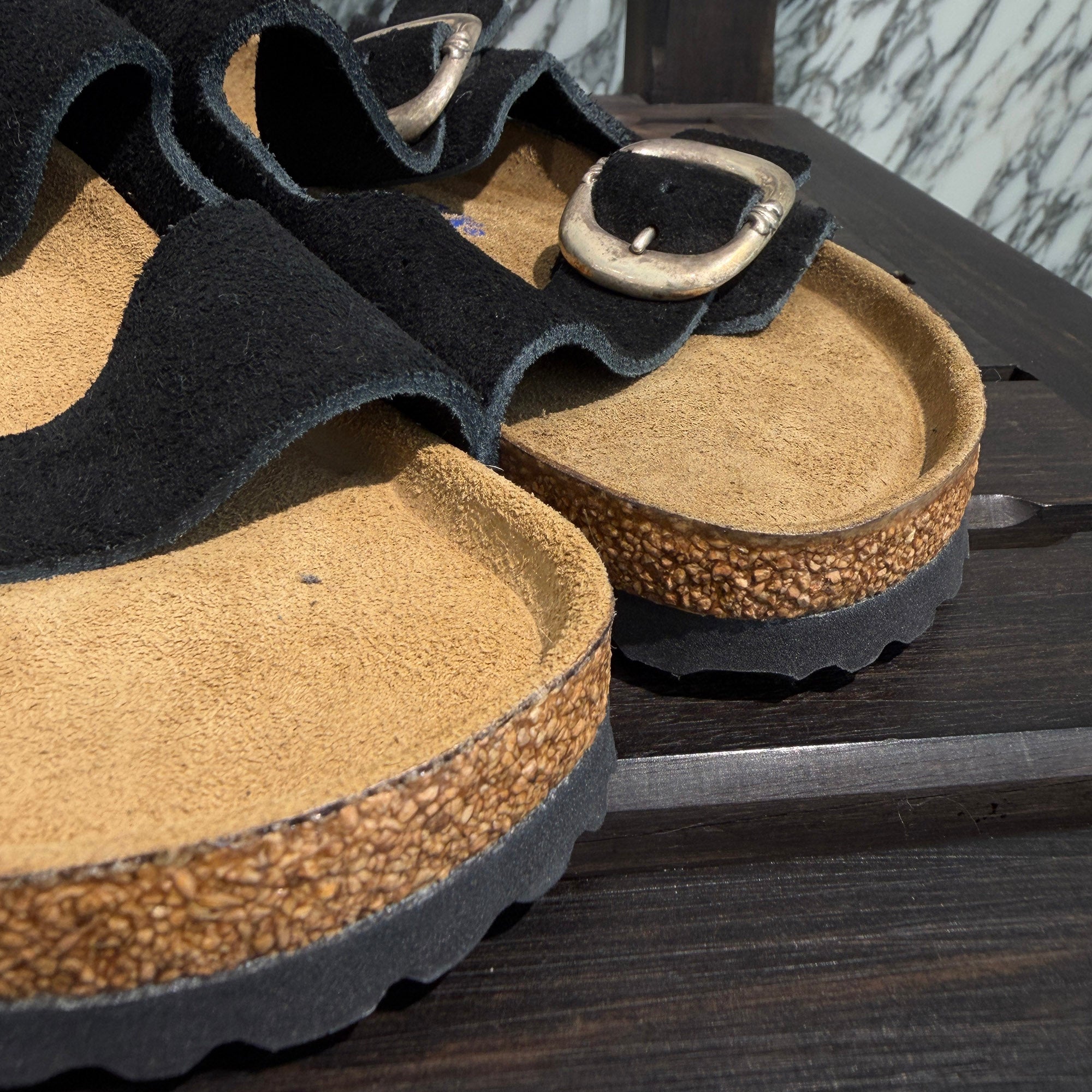 CHROME HEARTS × BIRKENSTOCK Gunslinger Buckle Arizona Suede