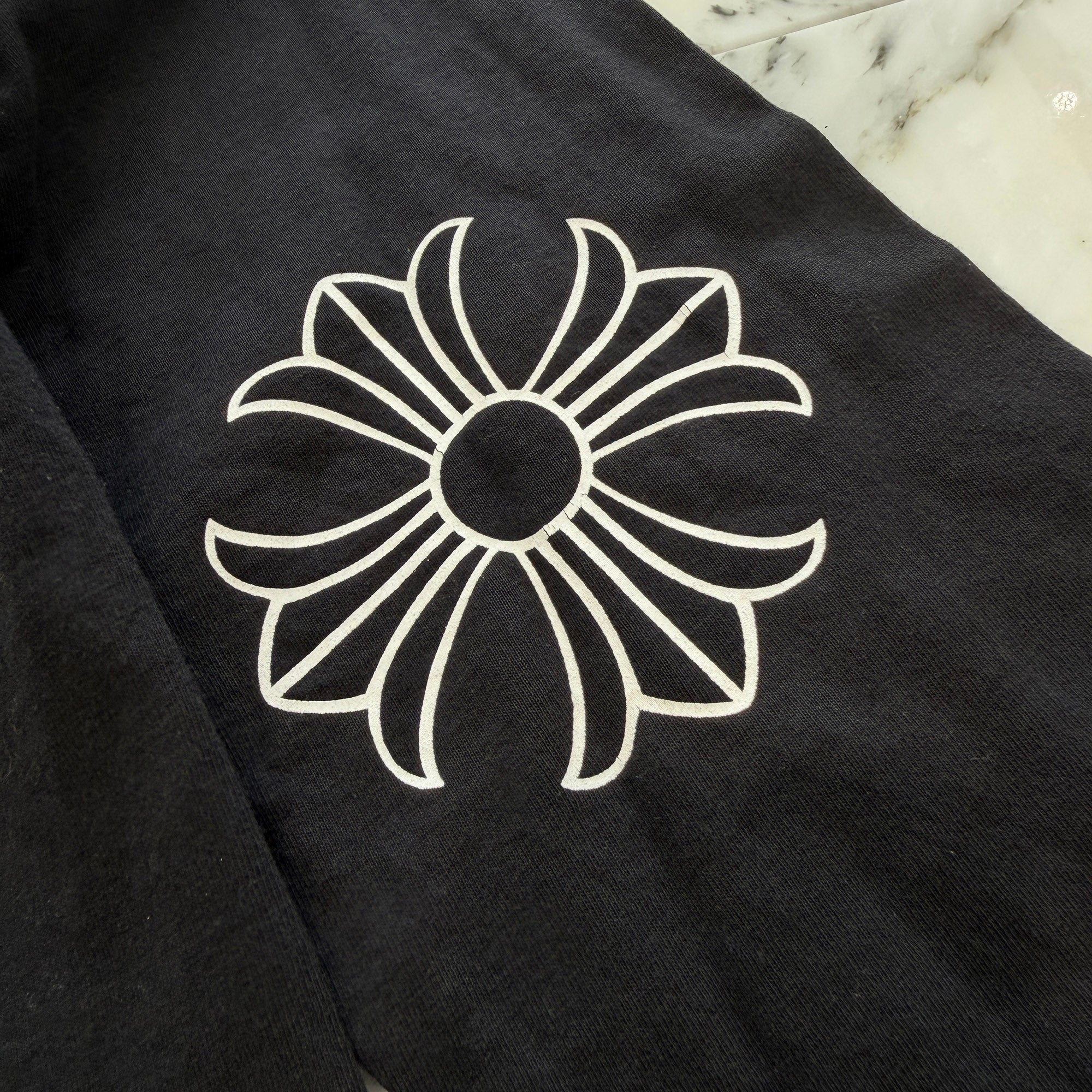 CHROME HEARTS Back Scroll Sleeve CH Plus Star Print Long Sleeve Tee Size L クロムハーツ バックスクロール 袖CHプラス スター ロングスリーブ Tシャツ サイズL