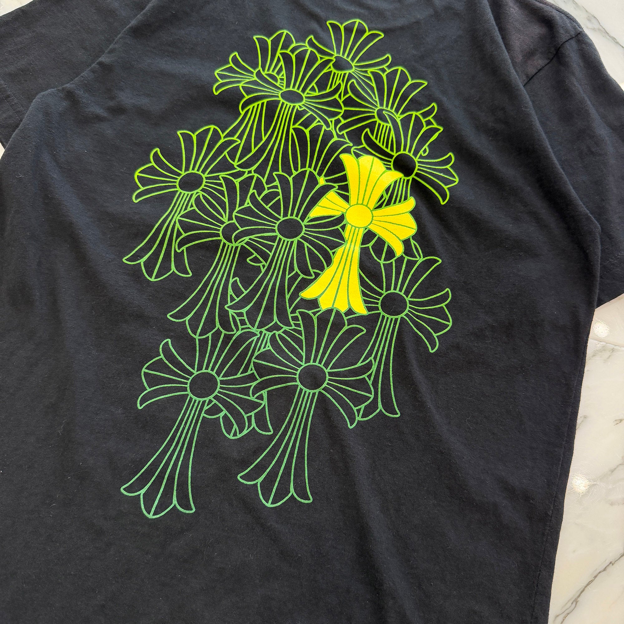 CHROME HEARTS Back Cemetery Cross Print Tee Size S クロムハーツ バック セメタリークロス プリント Tシャツ サイズS