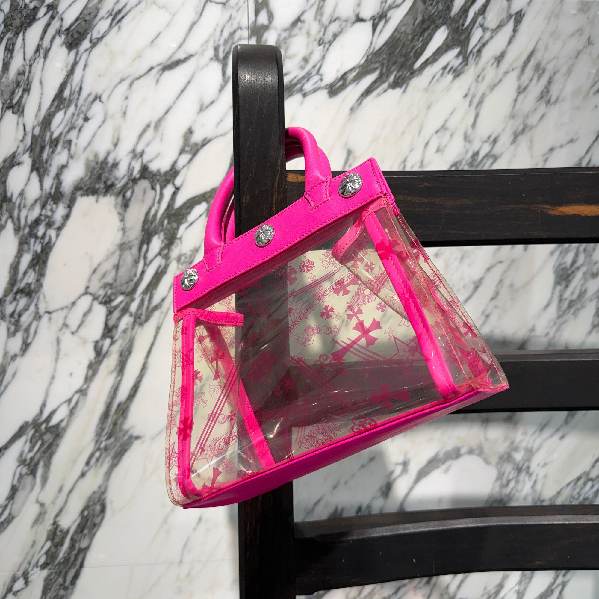 CHROME HEARTS PVC Multi Logo Drew Mini Tote Bag クロムハーツ PVC
