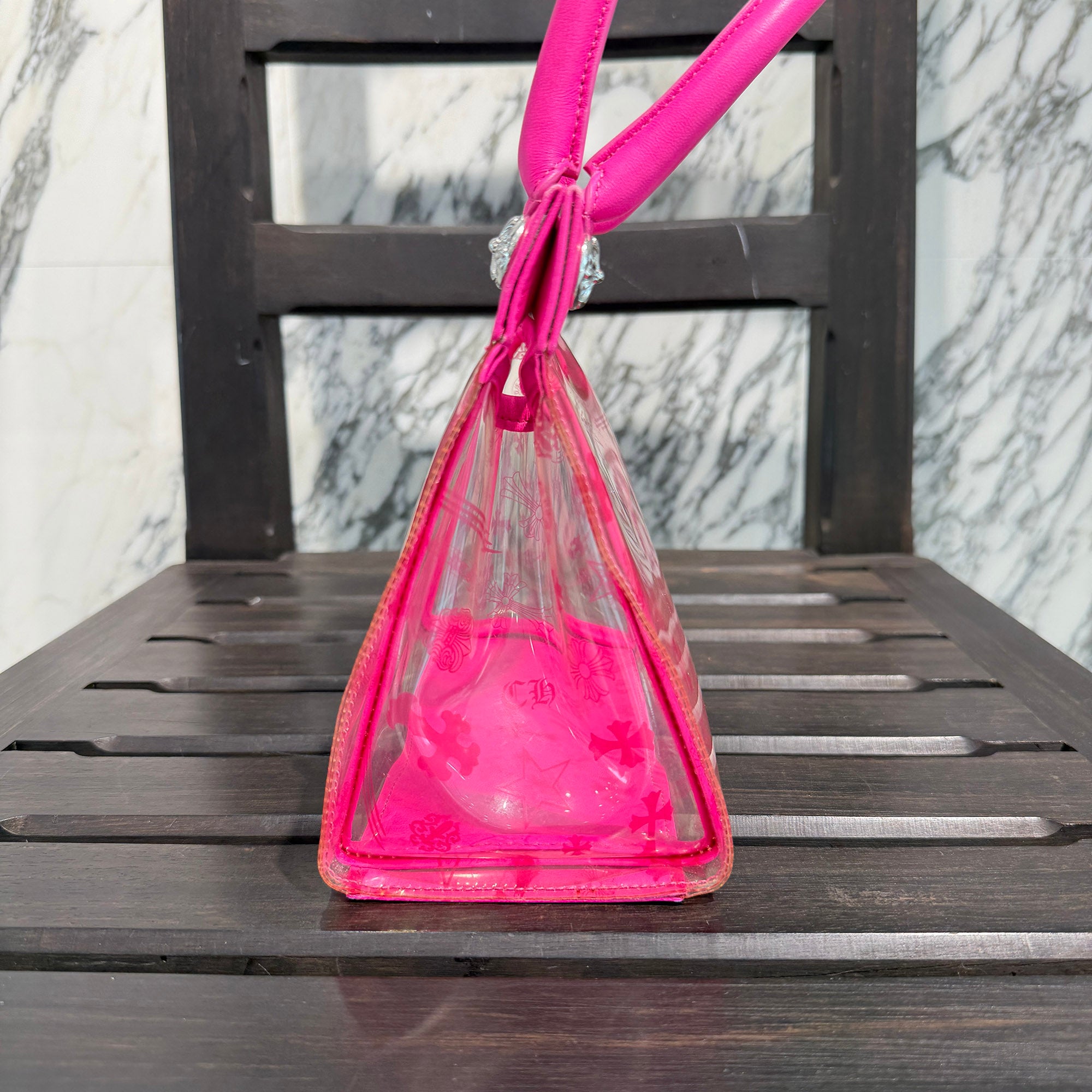 CHROME HEARTS PVC Multi Logo Drew Mini Tote Bag クロムハーツ PVC マルチロゴ ドリュー ミニトートバッグ