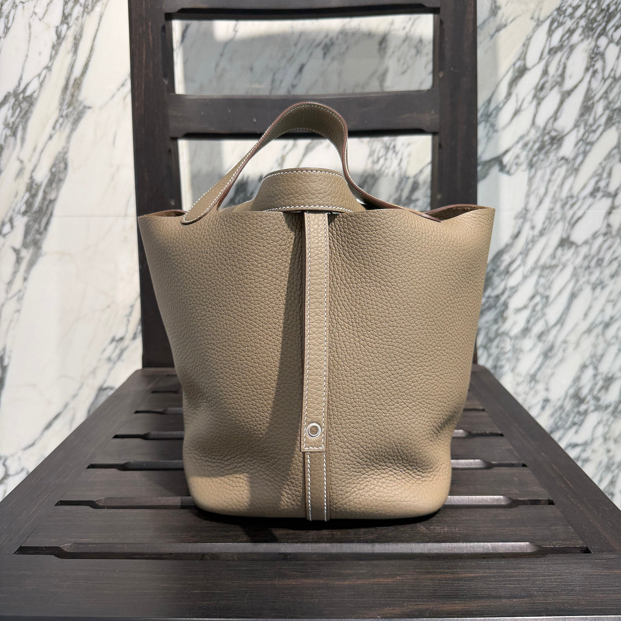 HERMES Picotin Lock MM "Etoupe" G刻印 エルメス ピコタンロックMM "エトゥープ" ハンドバッグ G刻印