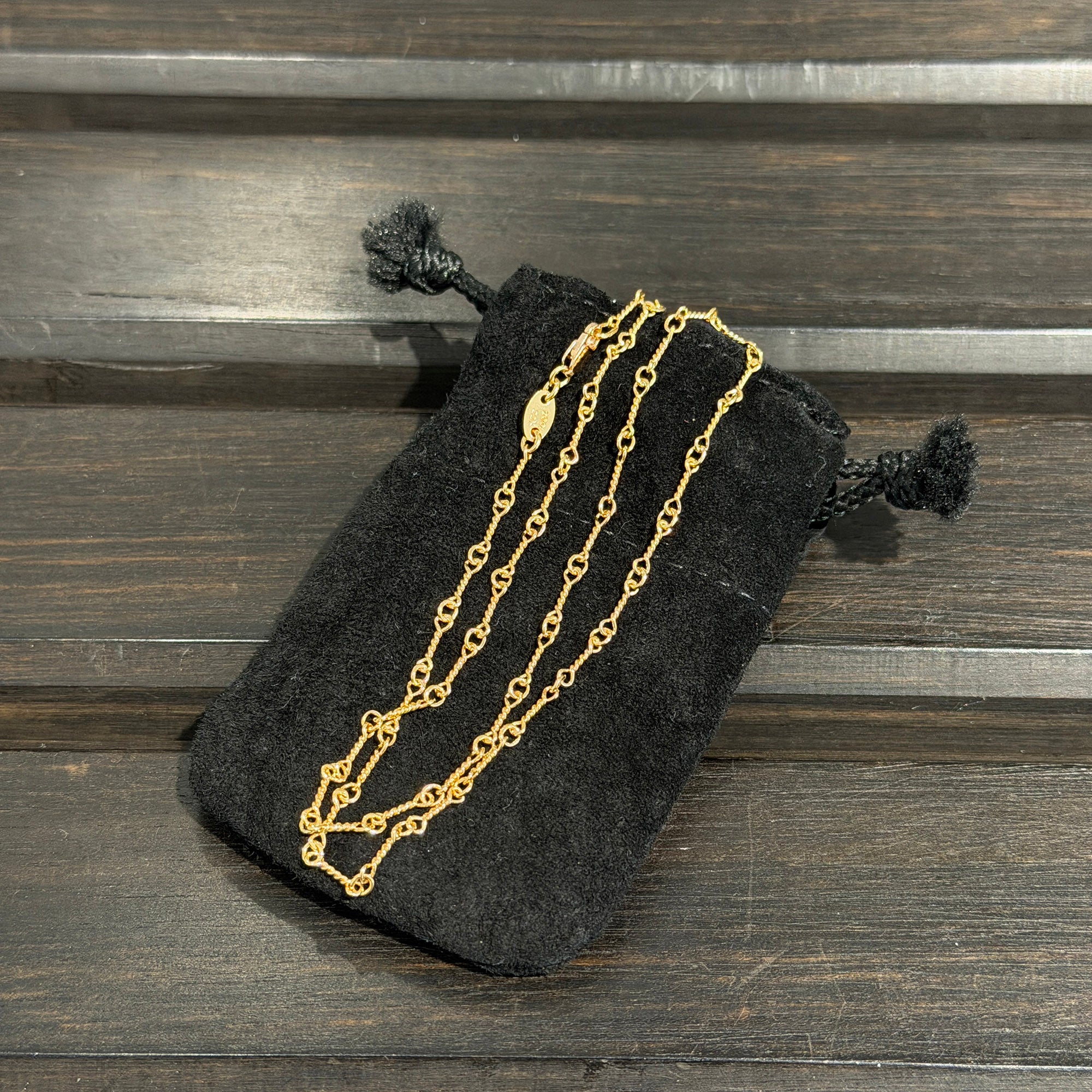 CHROME HEARTS 22K Twist Chain Necklace Size 16 Inch クロムハーツ