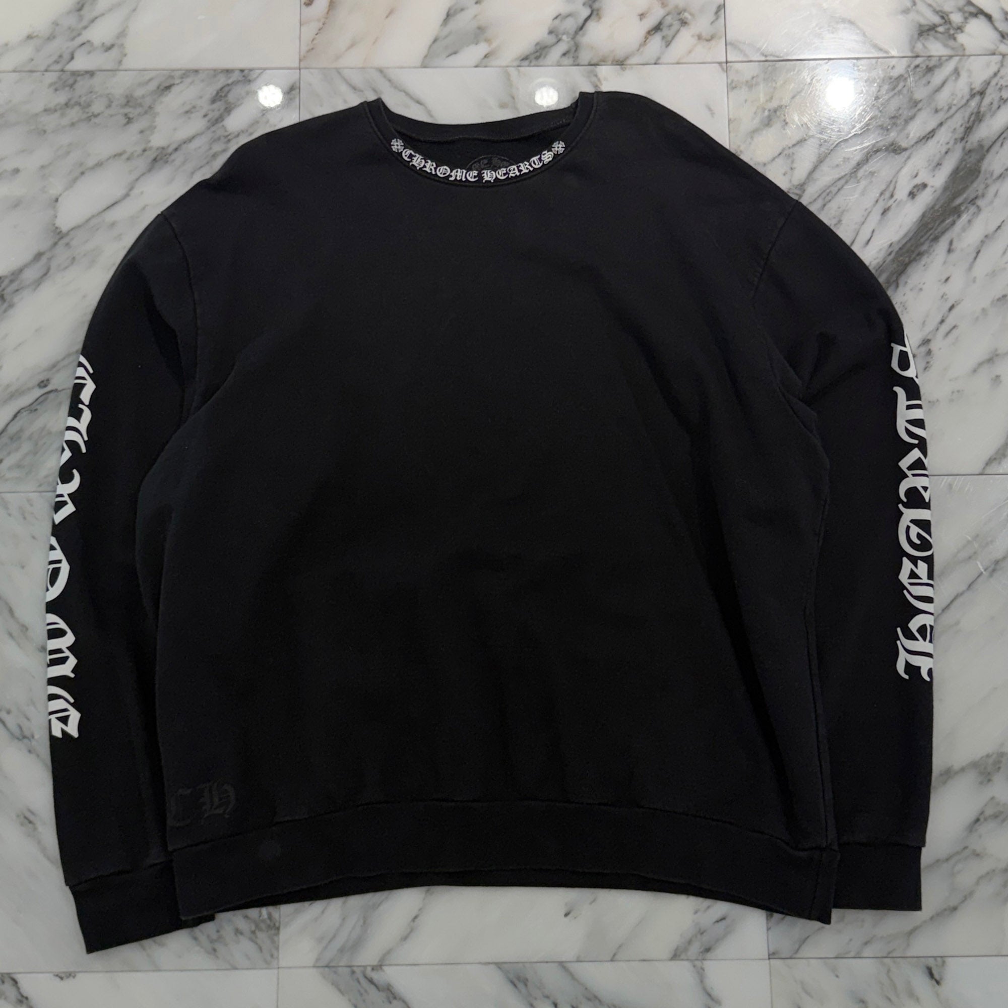 CHROME HEARTS Neck Logo Crewneck Sweatshirt Size L クロムハーツ ネックロゴクルーネックスウェットシャツ サイズL