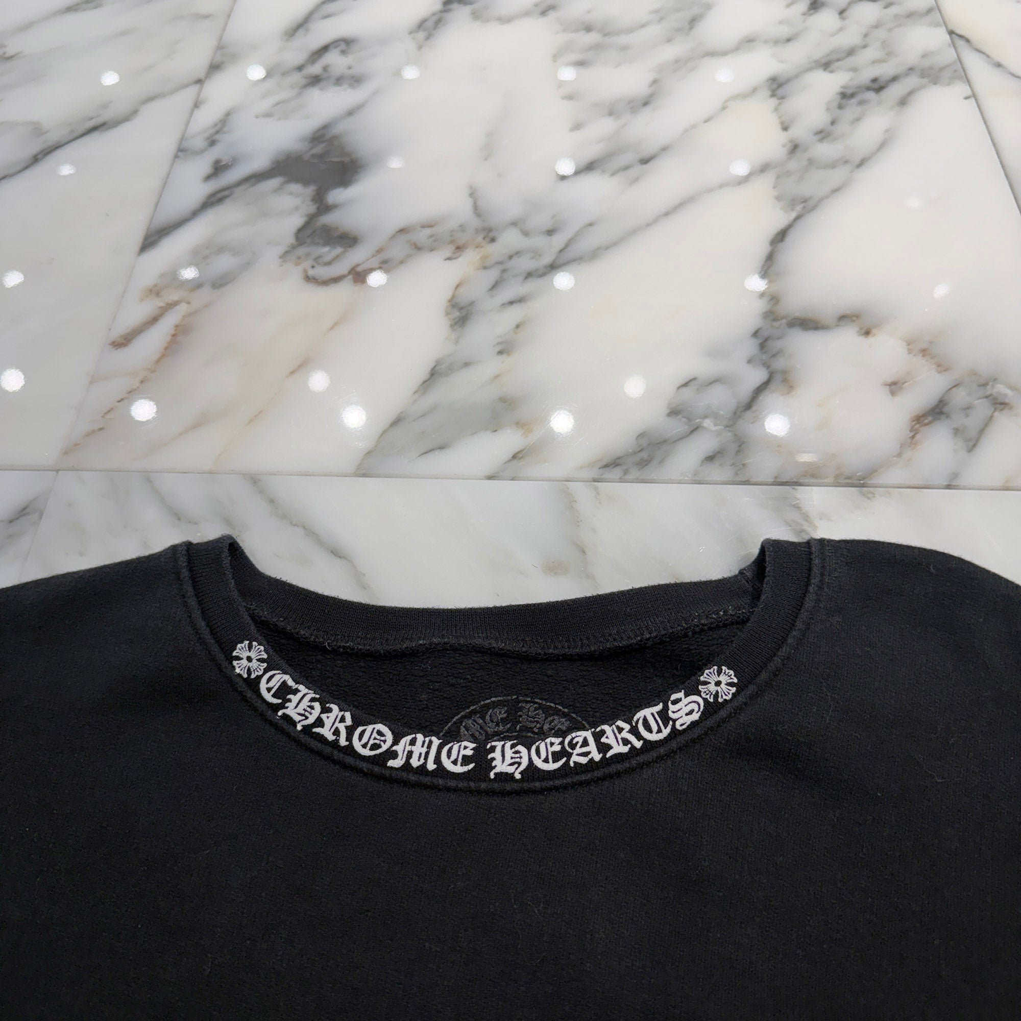 CHROME HEARTS Neck Logo Crewneck Sweatshirt Size L クロムハーツ ネックロゴクルーネックスウェットシャツ サイズL