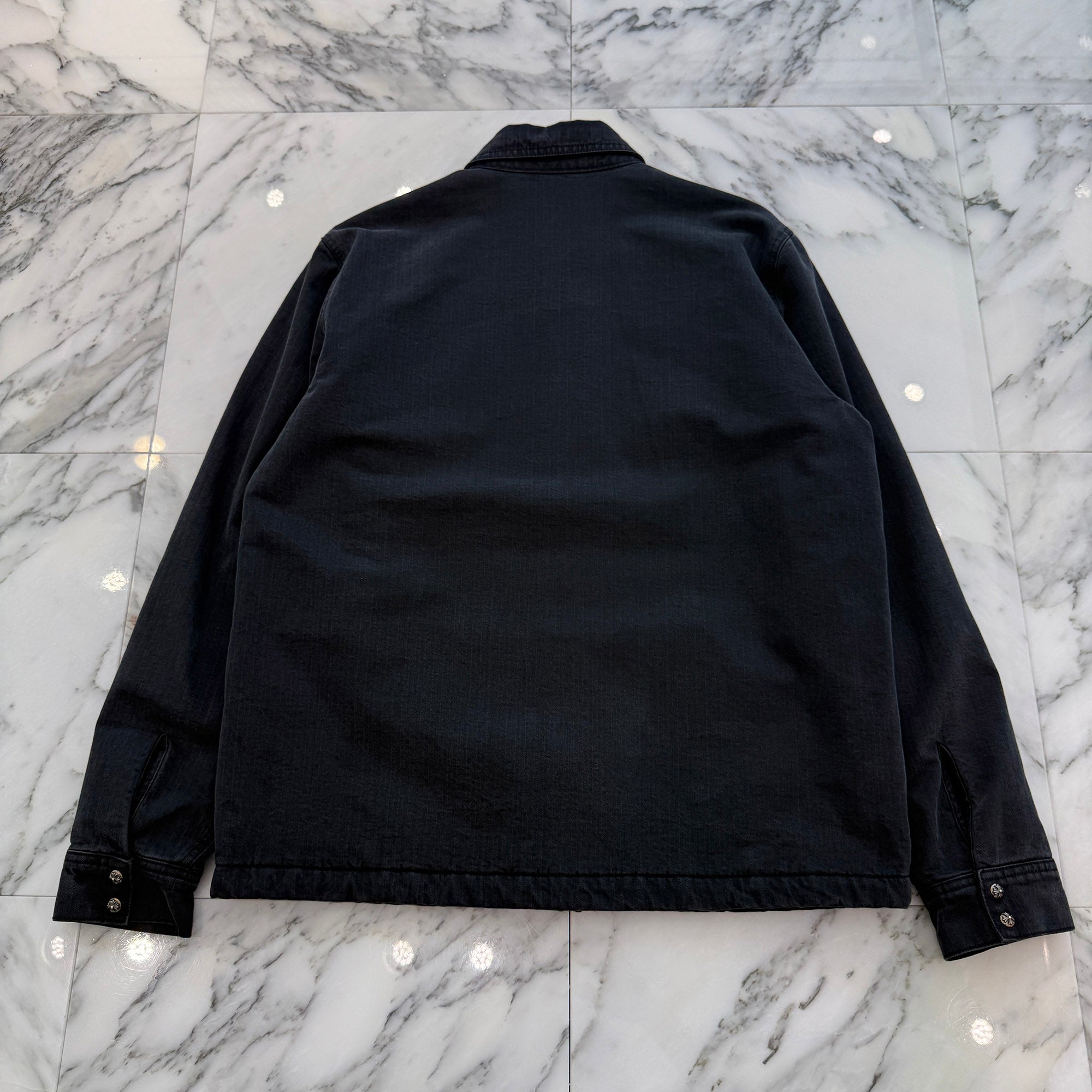 CHROME HEARTS Y NOT WORK DOG Herringbone Shirt Jacket Size L クロムハーツ ワイノット ワークドッグ ヘリンボーン シャツジャケット サイズL
