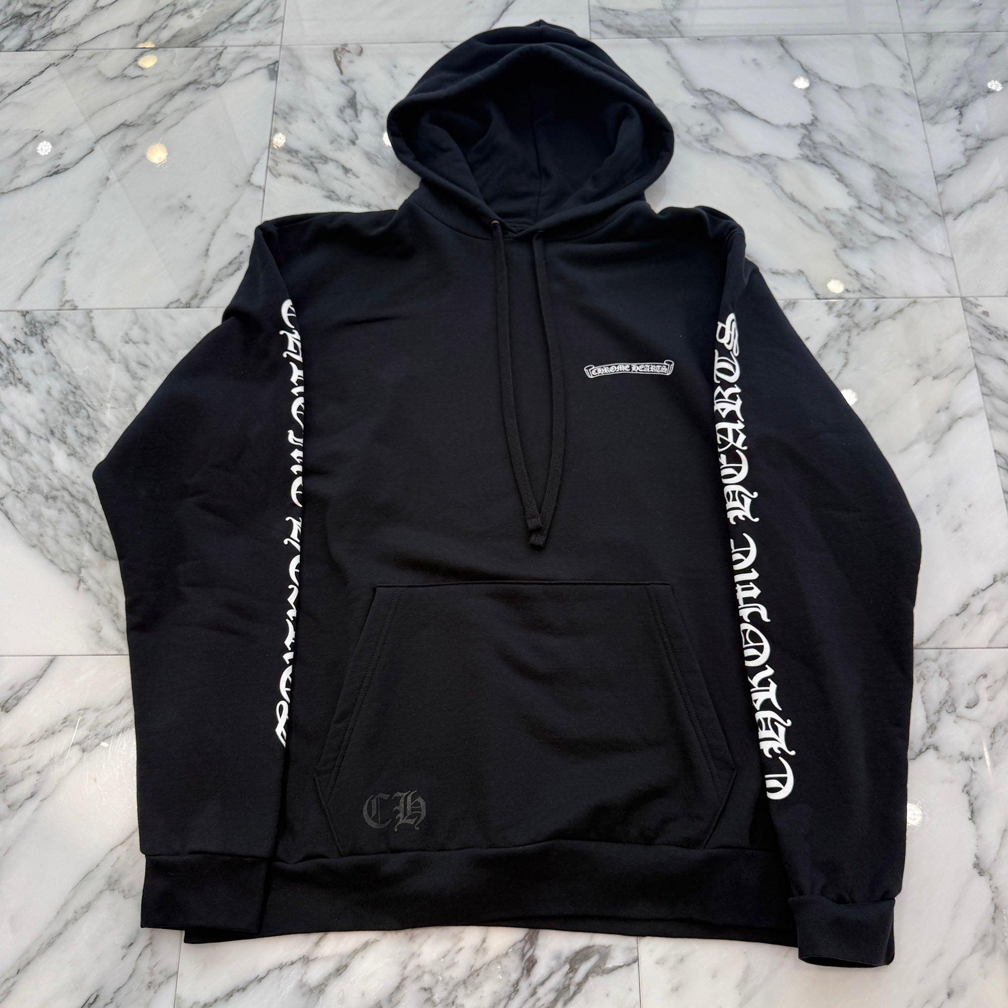 CHROME HEARTS Back Scroll Label Logo Pullover Hoodie Size XL クロムハーツ バックスクロールラベルロゴ プルオーバーフーディー サイズXL