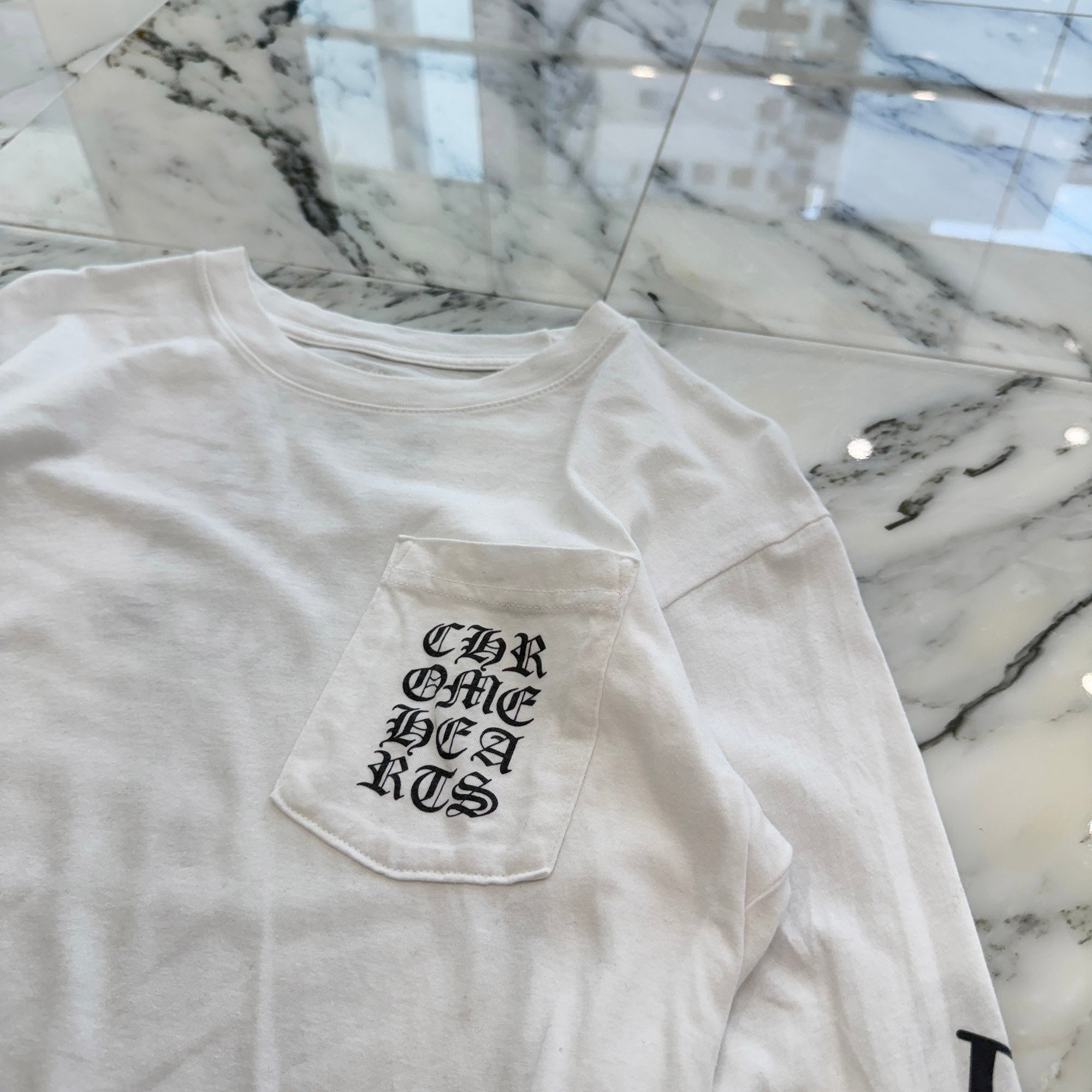 CHROME HEARTS Vertical Logo Long Sleeve Tee Size M クロムハーツ ヴァーティカルロゴ ロングスリーブTシャツ サイズM