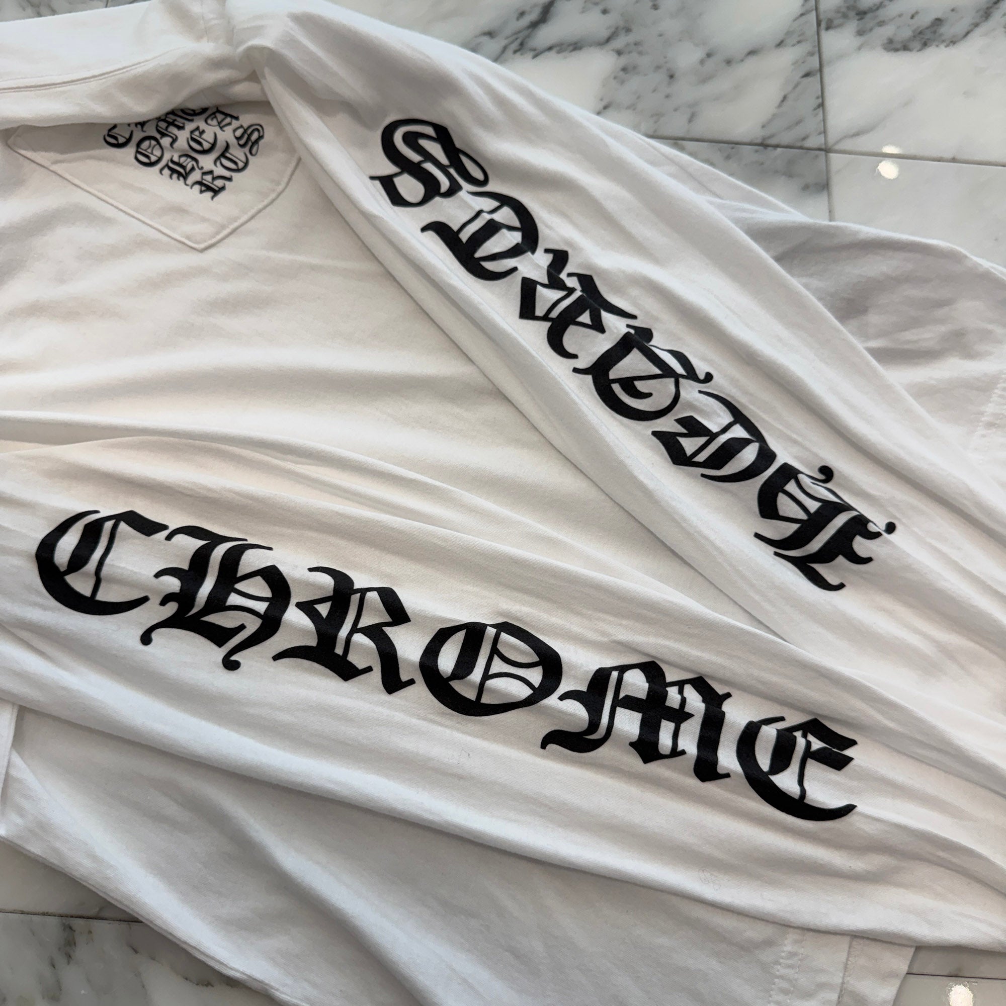 CHROME HEARTS Vertical Logo Long Sleeve Tee Size M クロムハーツ ヴァーティカルロゴ ロングスリーブTシャツ サイズM