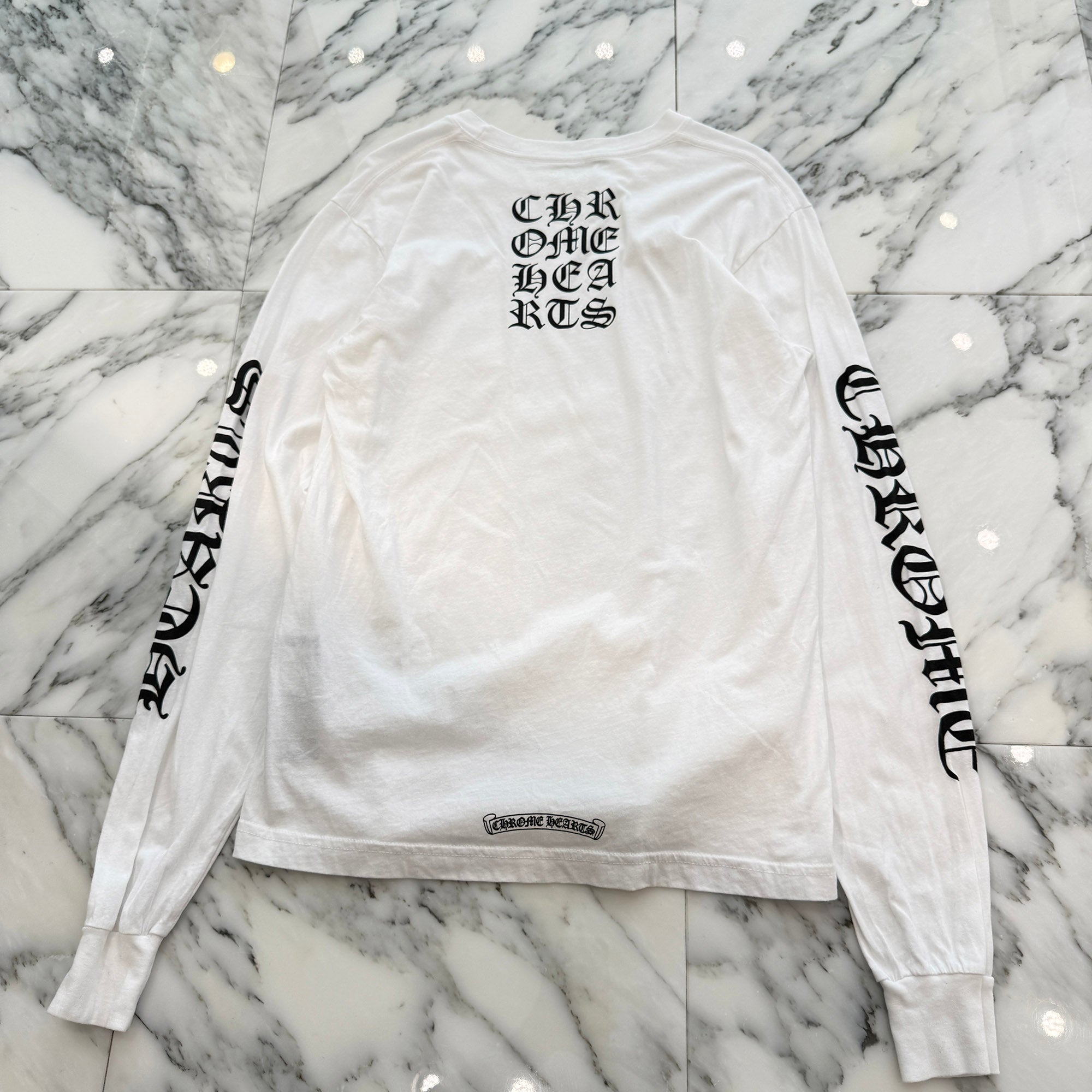 CHROME HEARTS Vertical Logo Long Sleeve Tee Size M クロムハーツ ヴァーティカルロゴ ロングスリーブTシャツ サイズM