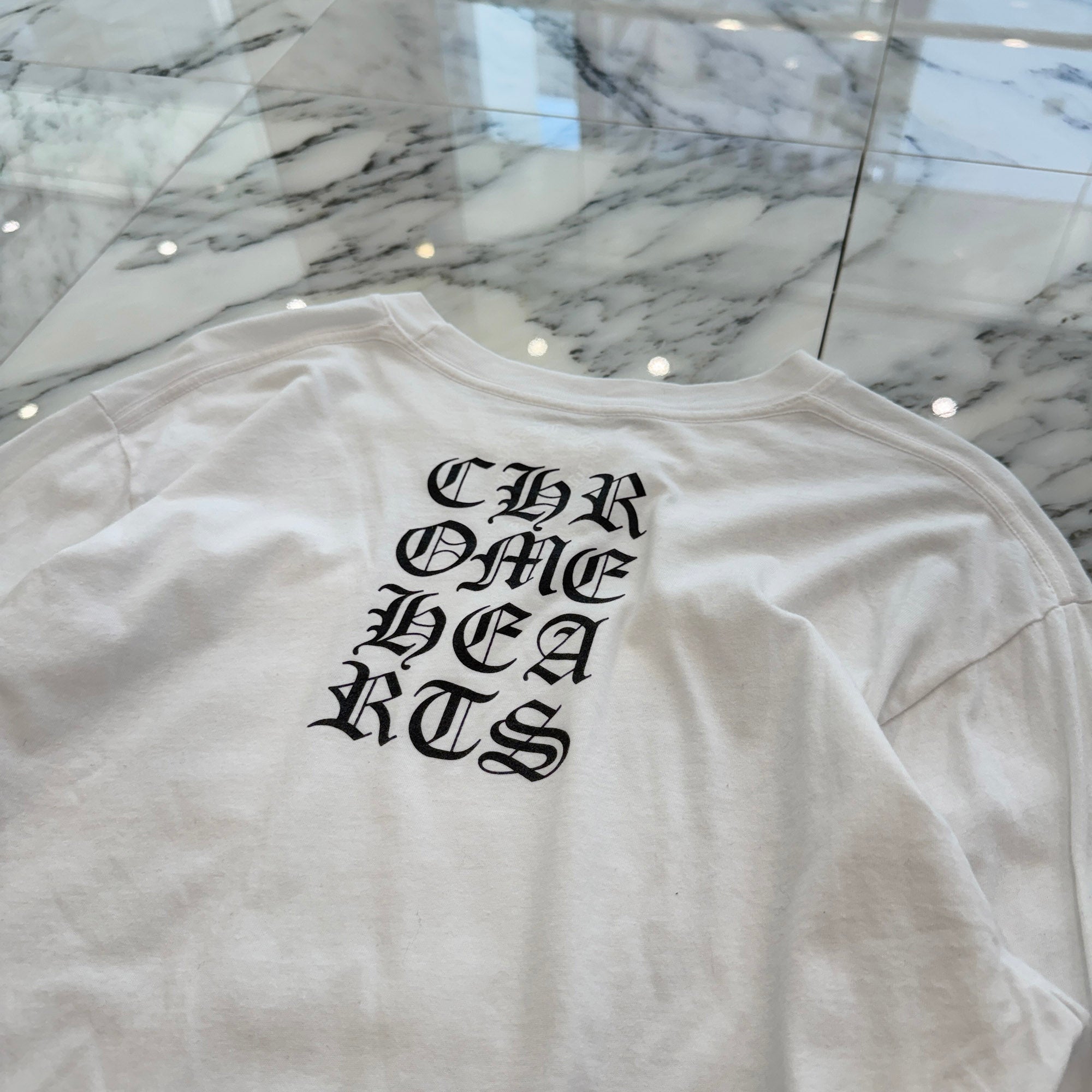 CHROME HEARTS Vertical Logo Long Sleeve Tee Size M クロムハーツ ヴァーティカルロゴ ロングスリーブTシャツ サイズM