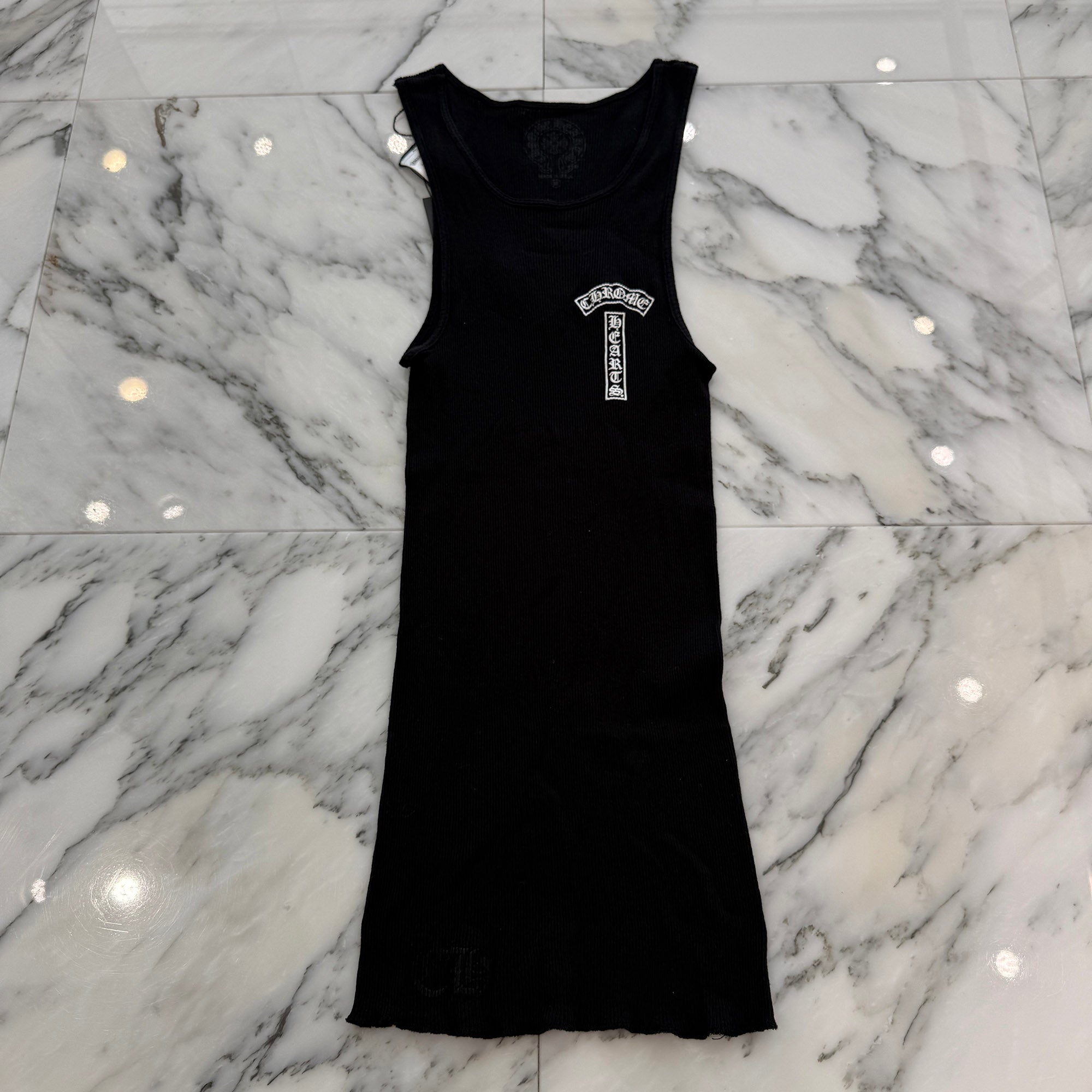 CHROME HEARTS T Bar Logo Back Cross Print Tank Top Size M クロムハーツ Tバーロゴ バッククロスプリント タンクトップ サイズM
