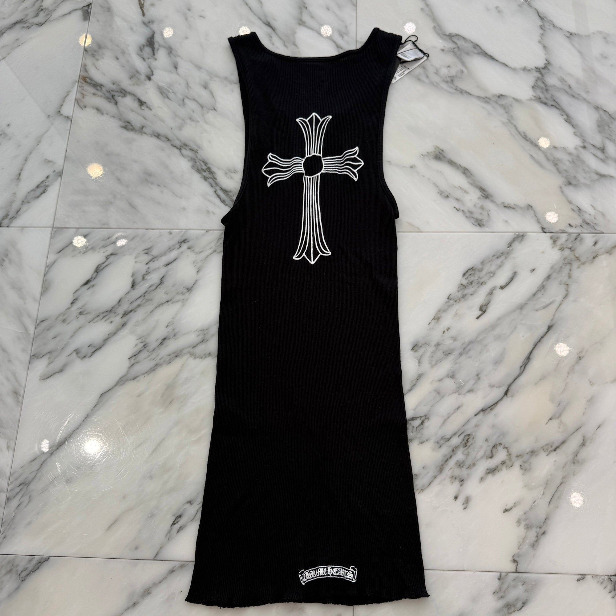 CHROME HEARTS T Bar Logo Back Cross Print Tank Top Size M クロムハーツ Tバーロゴ バッククロスプリント タンクトップ サイズM