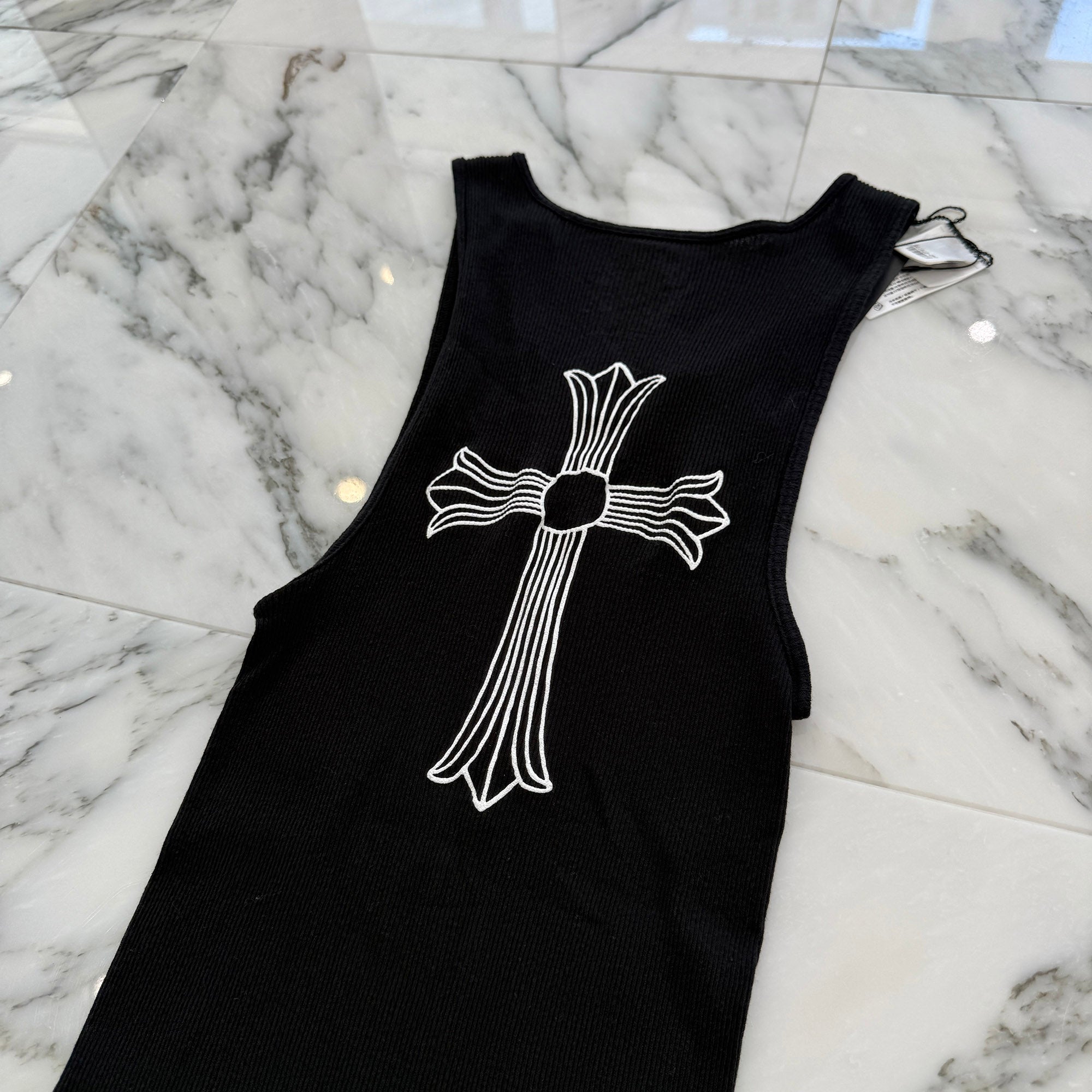 CHROME HEARTS T Bar Logo Back Cross Print Tank Top Size M クロムハーツ Tバーロゴ バッククロスプリント タンクトップ サイズM