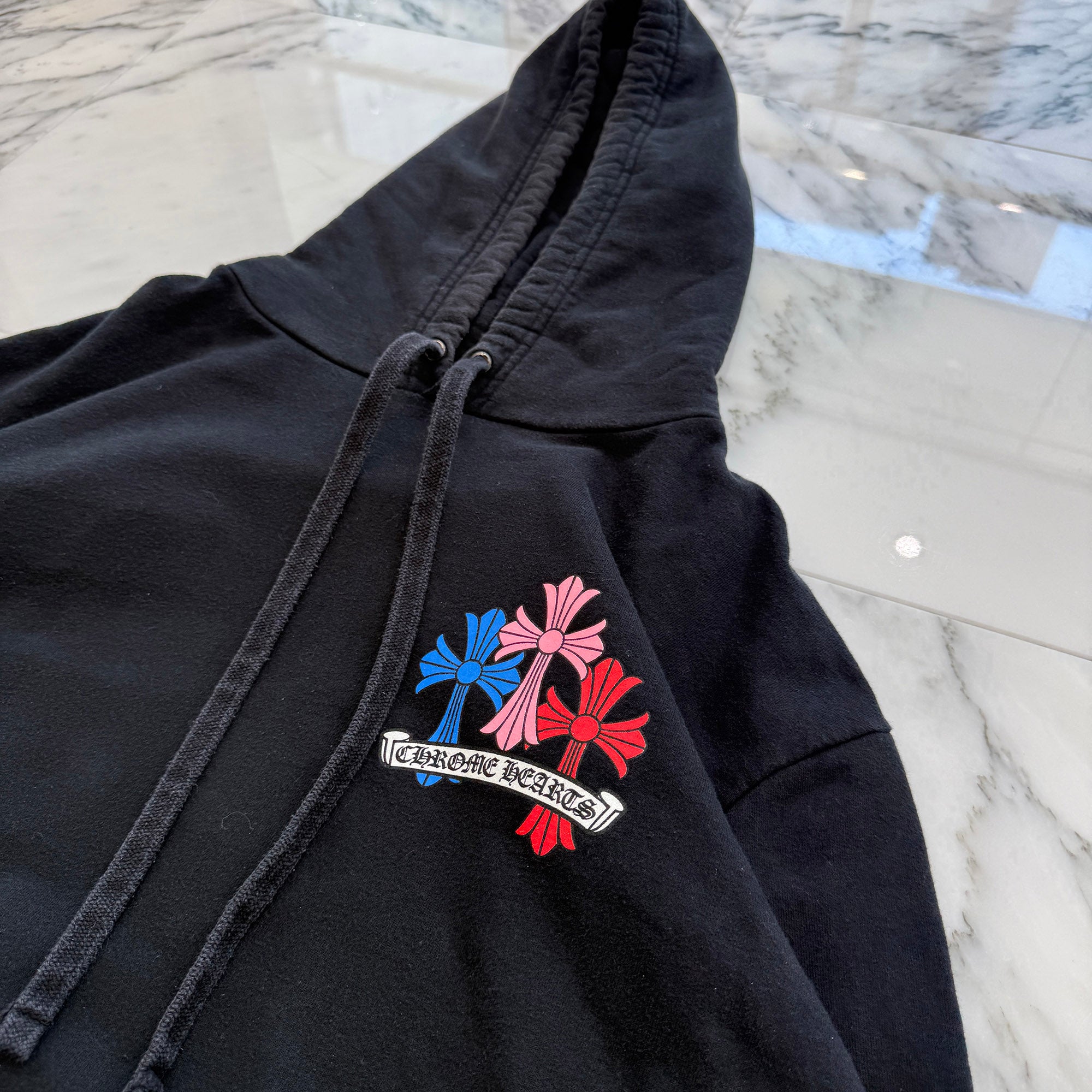 CHROME HEARTS 2021SS MLTCOL CEM CRS Pullover Hoodie Size M クロムハーツ マルチカラー セメタリークロス プルオーバー フーディ サイズM