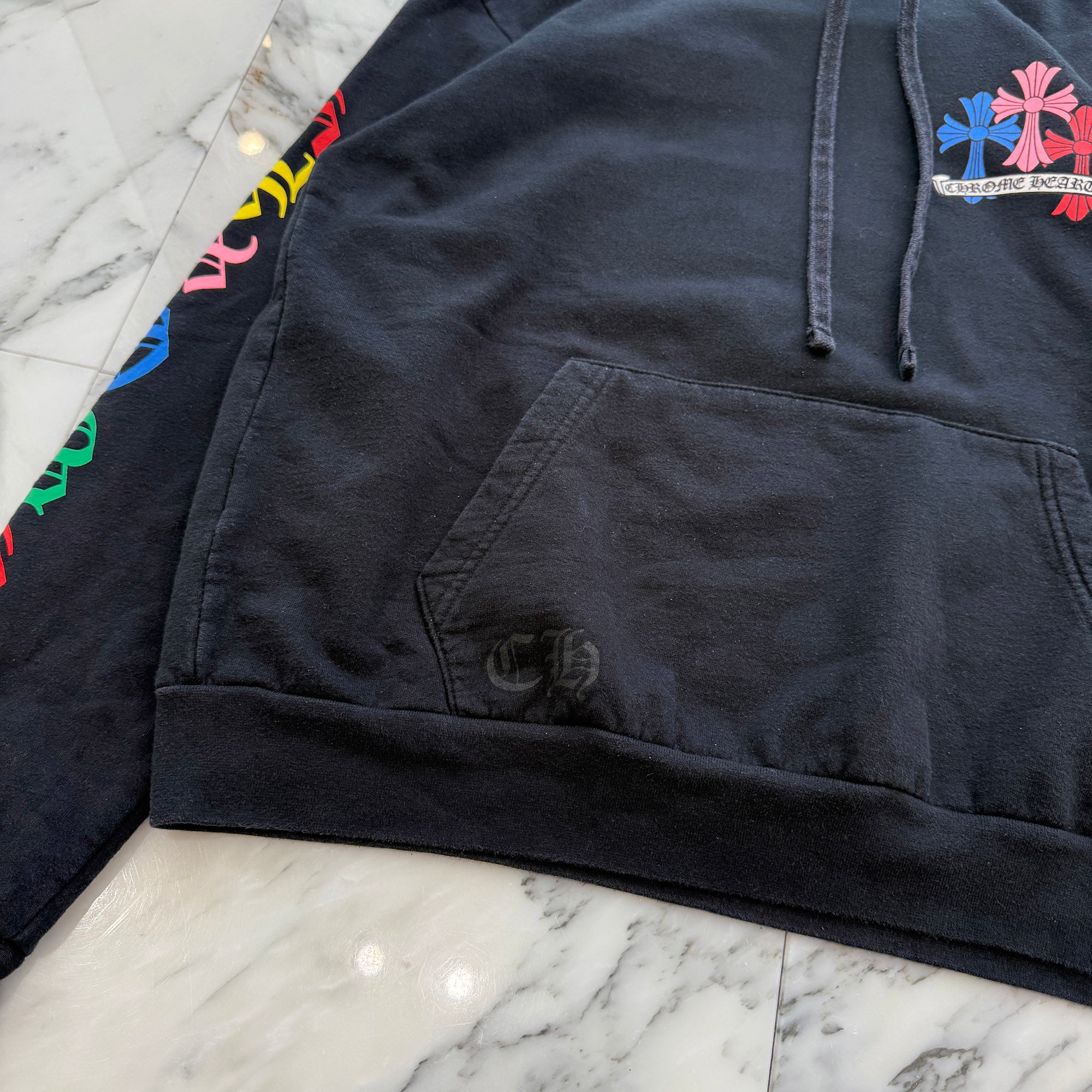 CHROME HEARTS 2021SS MLTCOL CEM CRS Pullover Hoodie Size M クロムハーツ マルチカラー セメタリークロス プルオーバー フーディ サイズM
