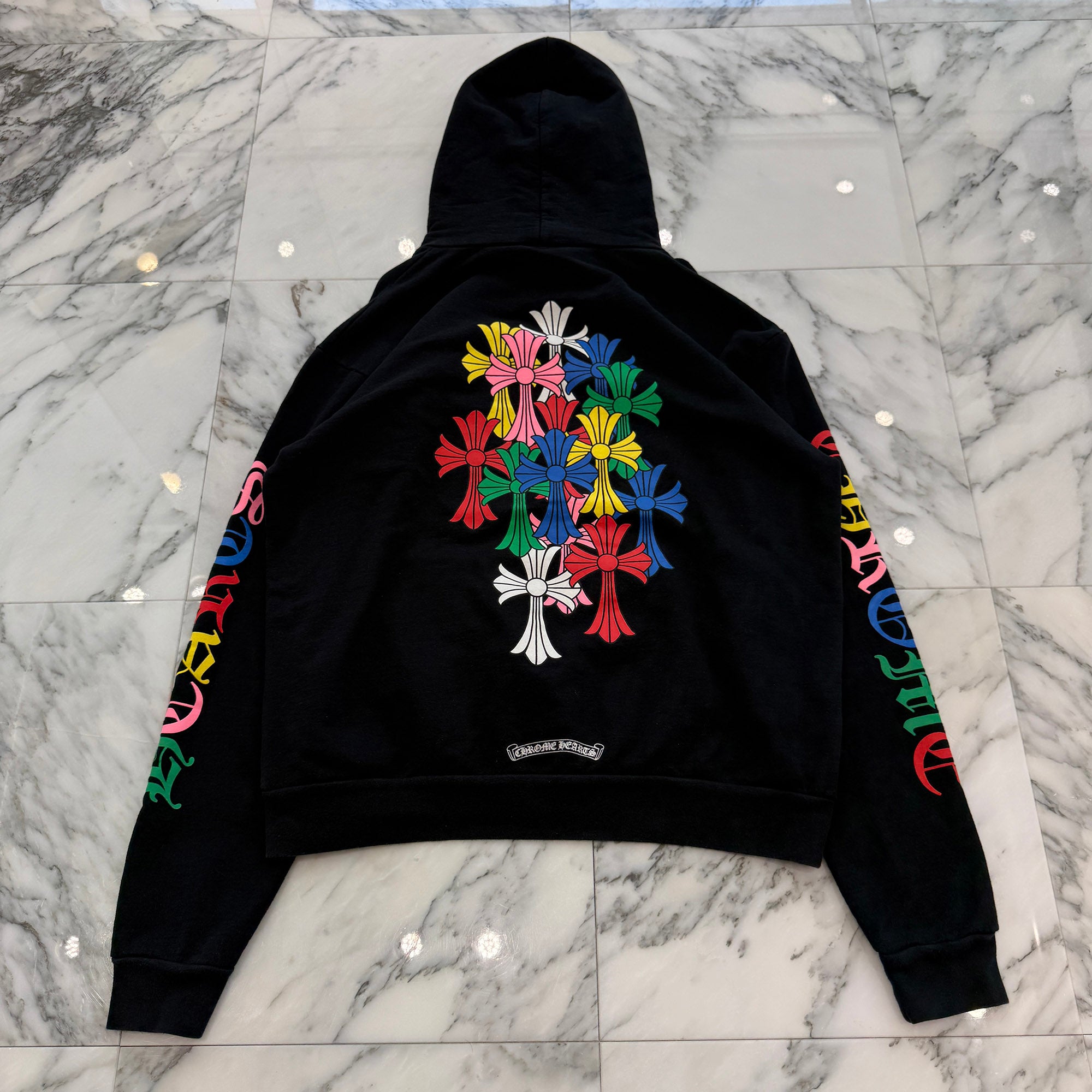 CHROME HEARTS 2021SS MLTCOL CEM CRS Pullover Hoodie Size M クロムハーツ マルチカラー セメタリークロス プルオーバー フーディ サイズM