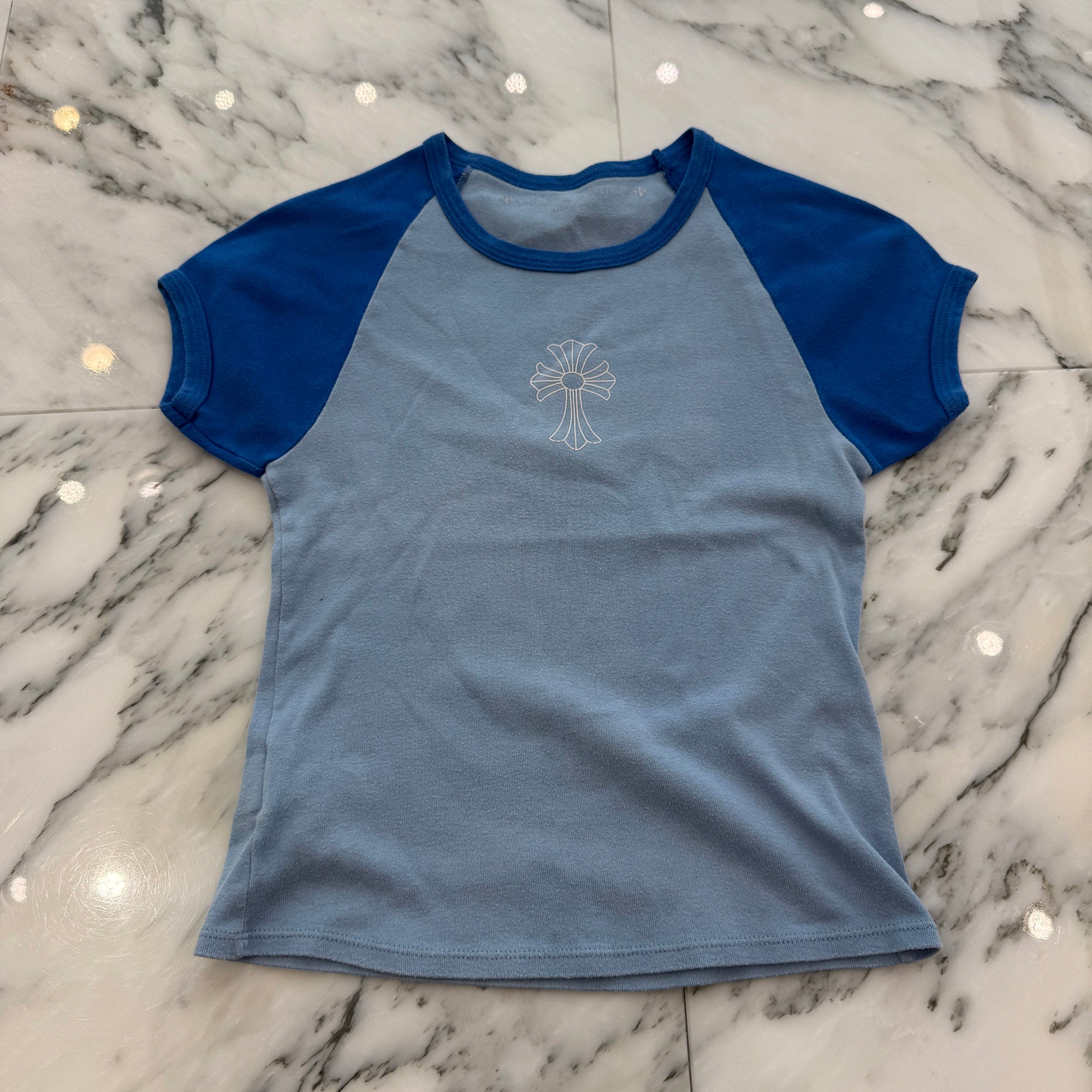 CHROME HEARTS Cemetery Cross Print Raglan Tee Size M クロムハーツ セメタリークロス プリント ラグランTシャツ サイズM