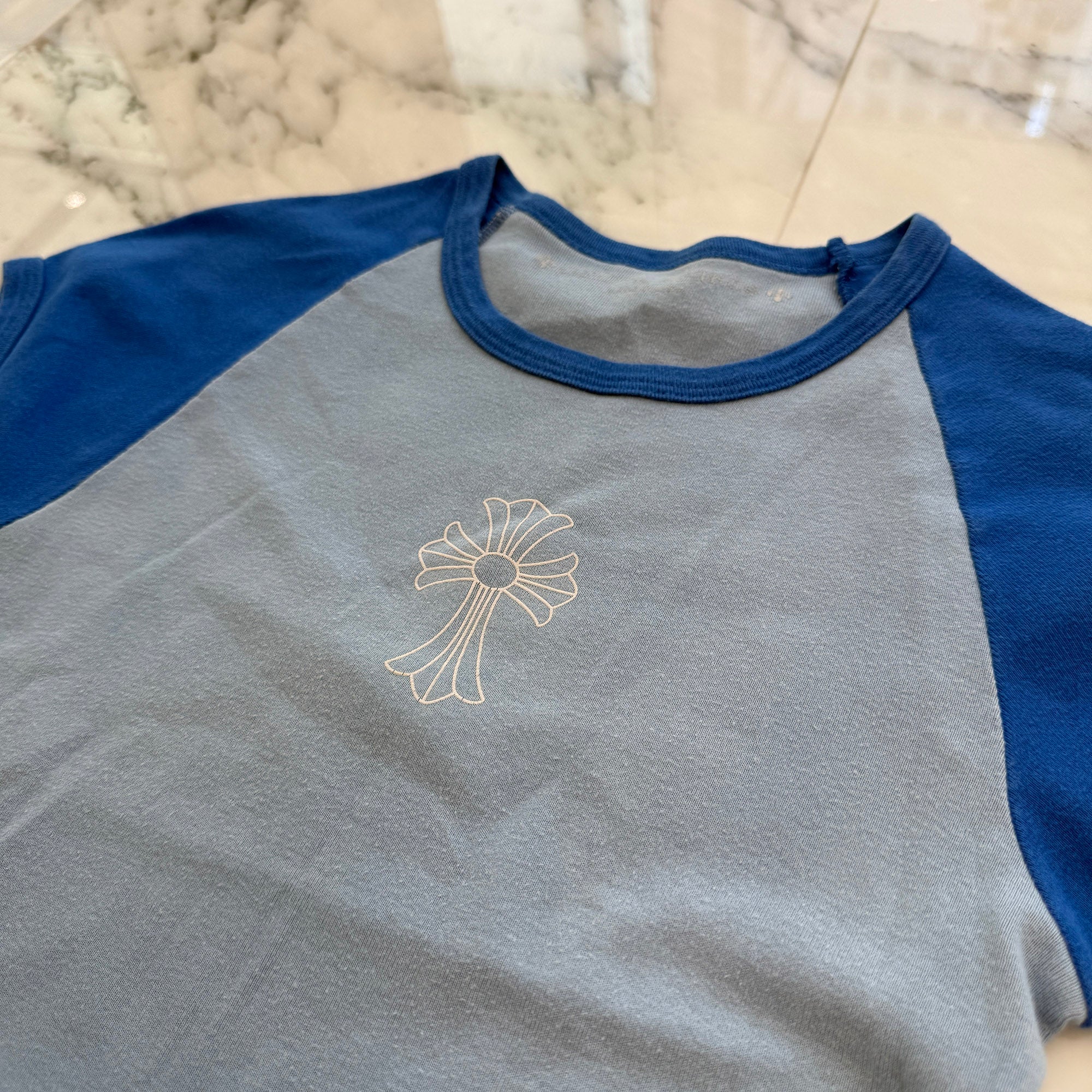 CHROME HEARTS Cemetery Cross Print Raglan Tee Size M クロムハーツ セメタリークロス プリント ラグランTシャツ サイズM