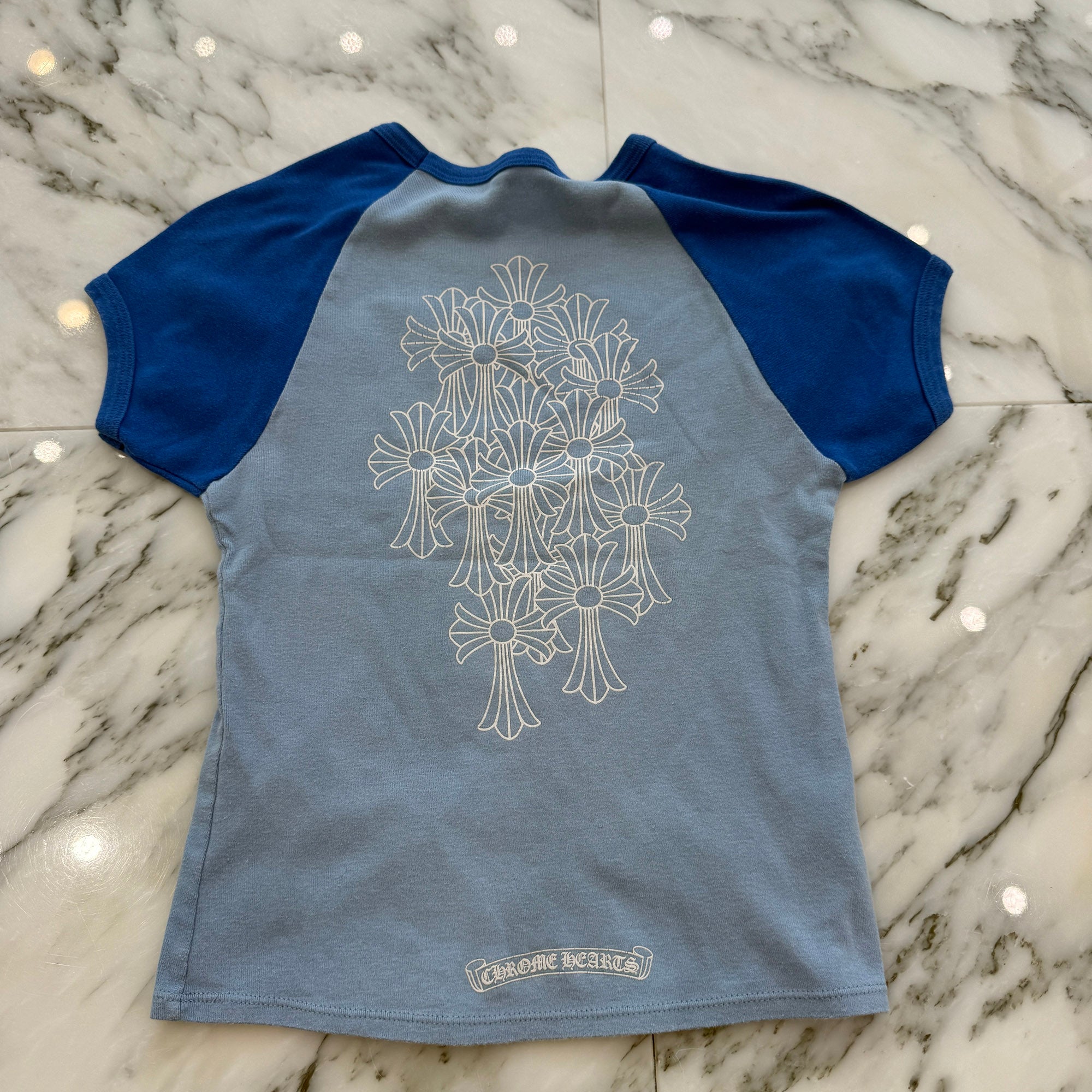 CHROME HEARTS Cemetery Cross Print Raglan Tee Size M クロムハーツ セメタリークロス プリント ラグランTシャツ サイズM