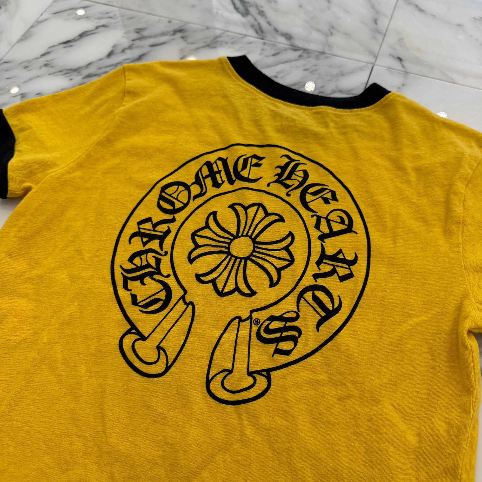 CHROME HEARTS Back Horseshoe Print Ringer Tee Size S クロムハーツ バックホースシュープリント リンガーTシャツ サイズS