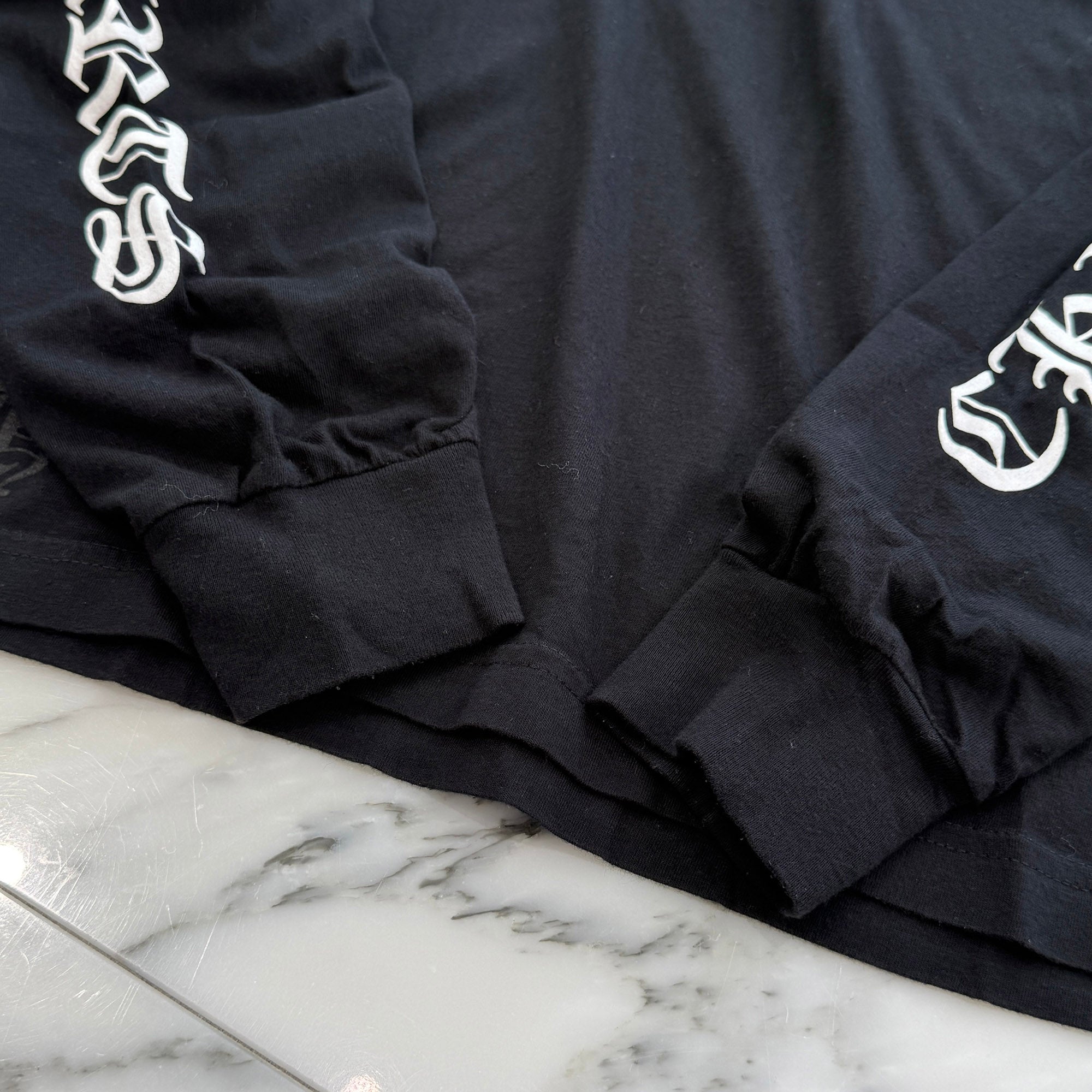 CHROME HEARTS Back Scroll Label Logo Long Sleeve Tee Size M クロムハーツ バックスクロールラベルロゴ ロングスリーブTシャツ サイズM