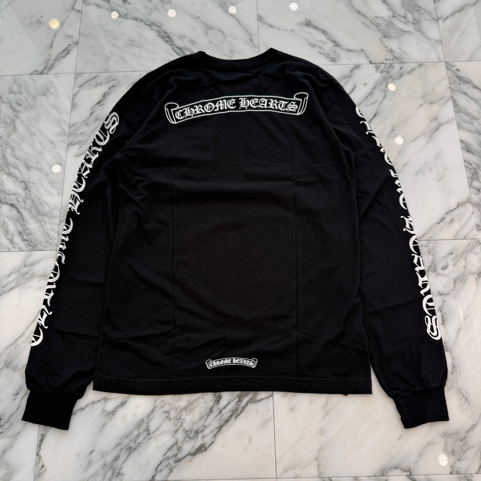 CHROME HEARTS Back Scroll Label Logo Long Sleeve Tee Size M クロムハーツ バックスクロールラベルロゴ ロングスリーブTシャツ サイズM