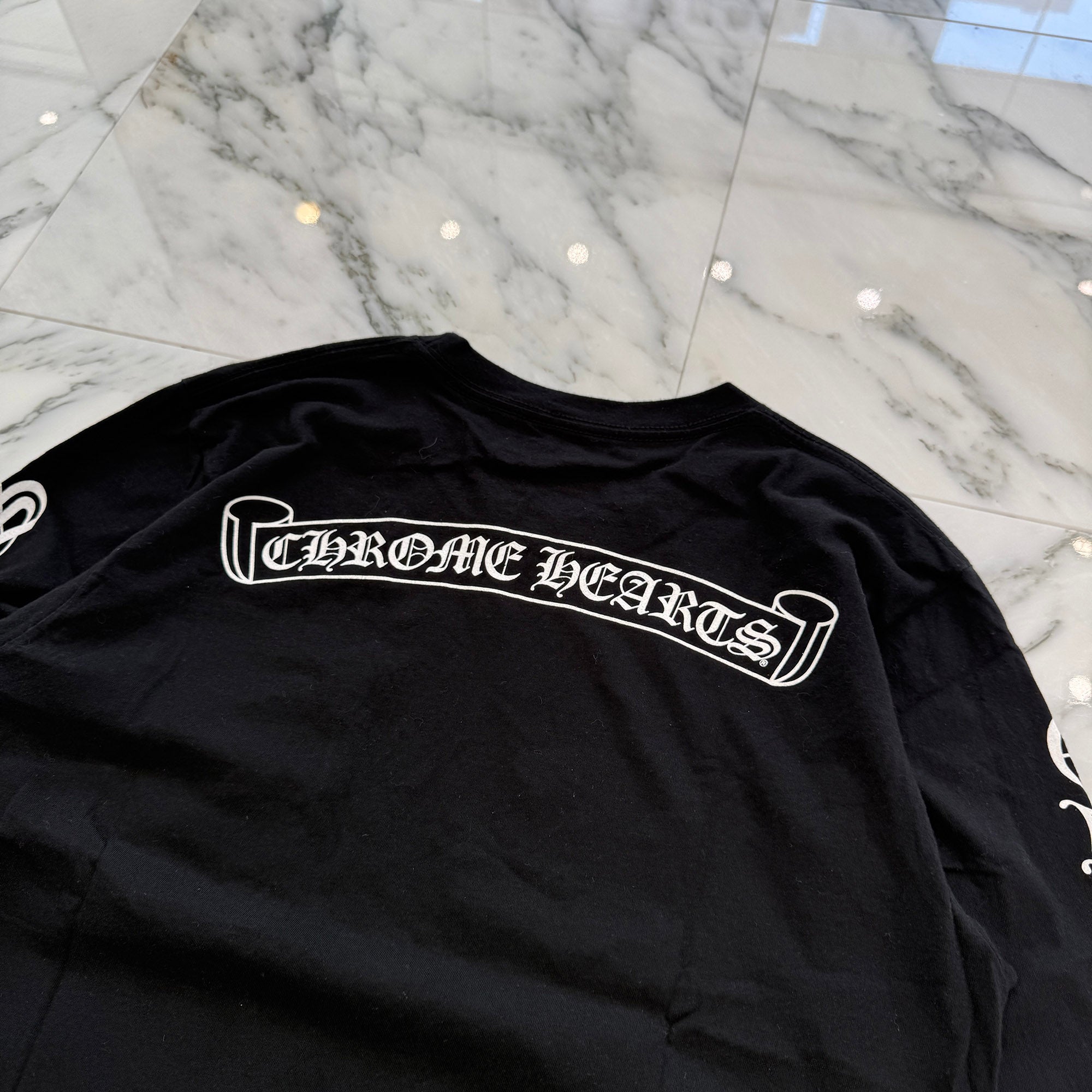 CHROME HEARTS Back Scroll Label Logo Long Sleeve Tee Size M クロムハーツ バックスクロールラベルロゴ ロングスリーブTシャツ サイズM